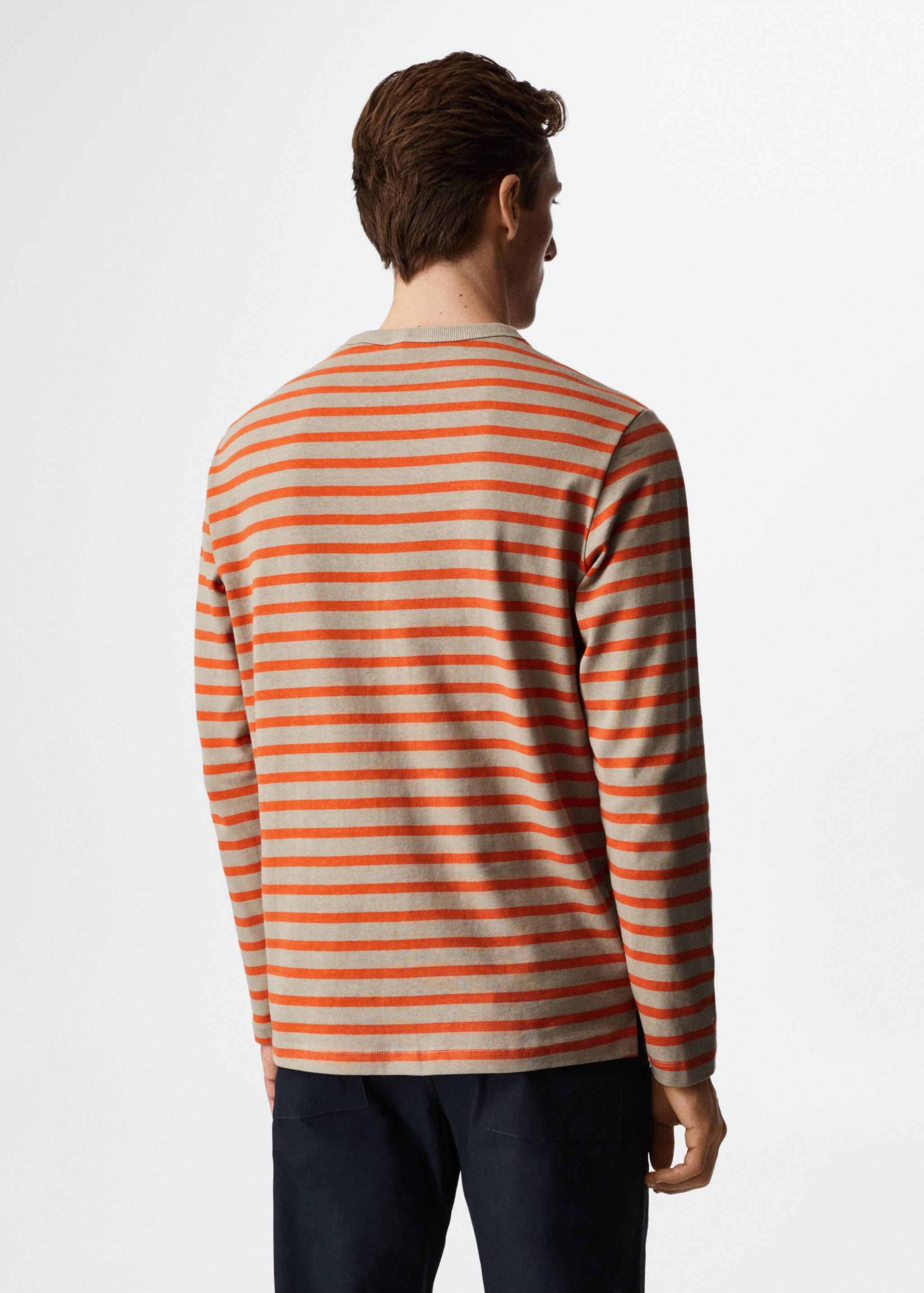 Camiseta manga larga rayas - Reverso del artículo