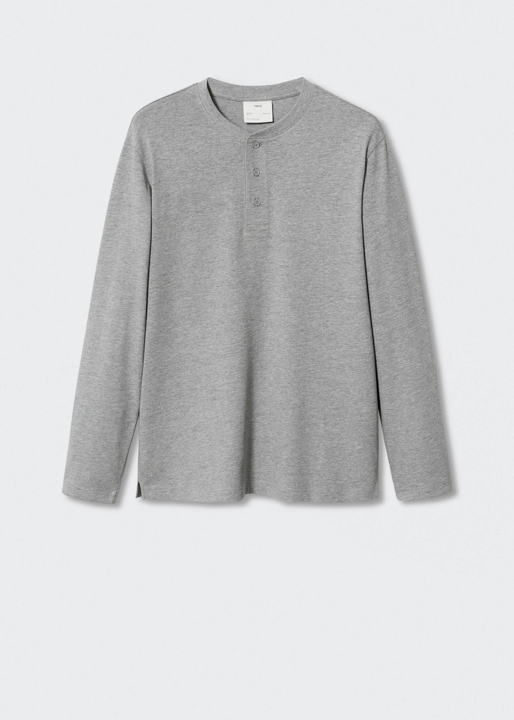 Langärmliges Henley-Shirt - Artikel ohne Model