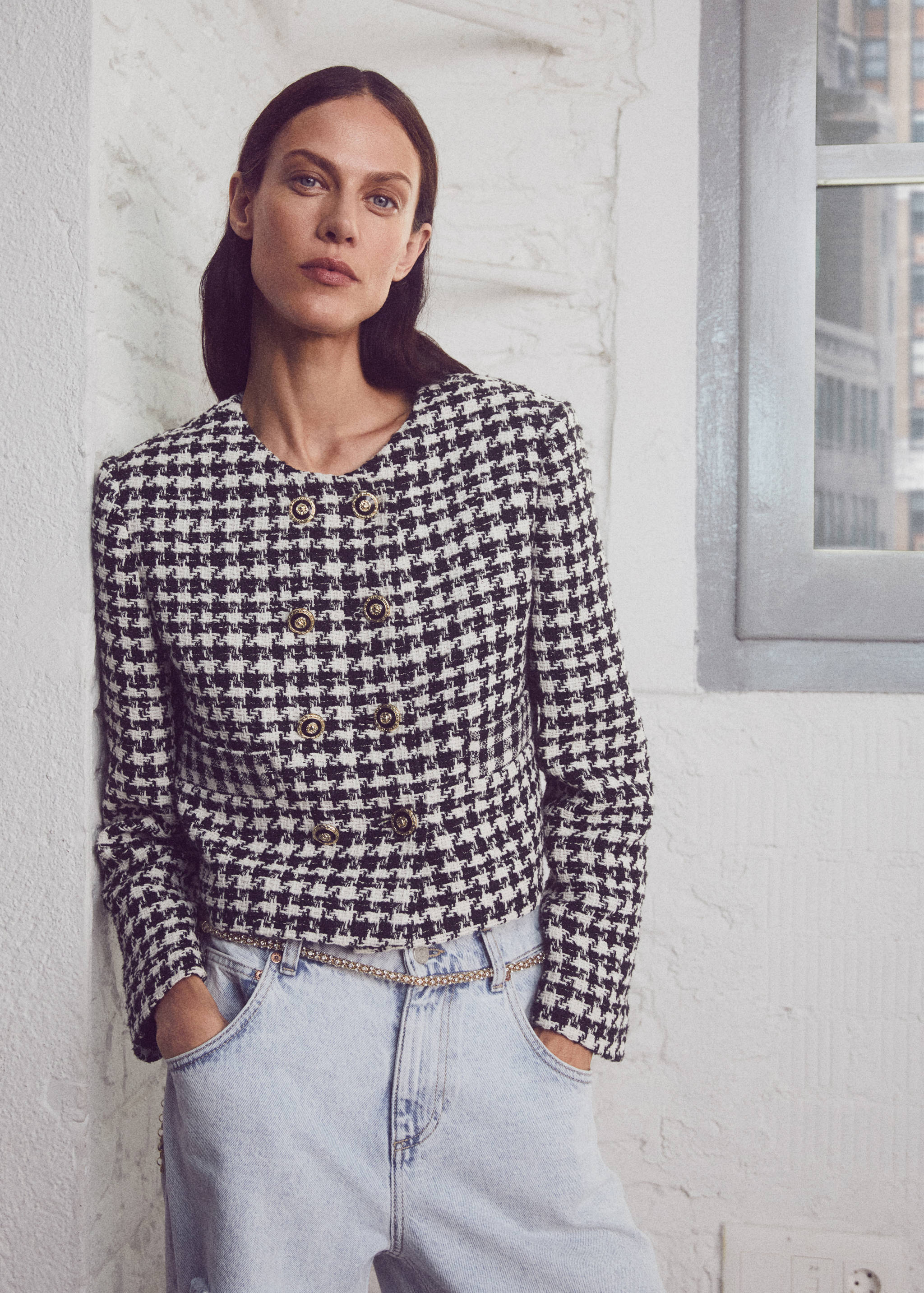 Veste tweed boutons bijoux - Détail de l'article 7