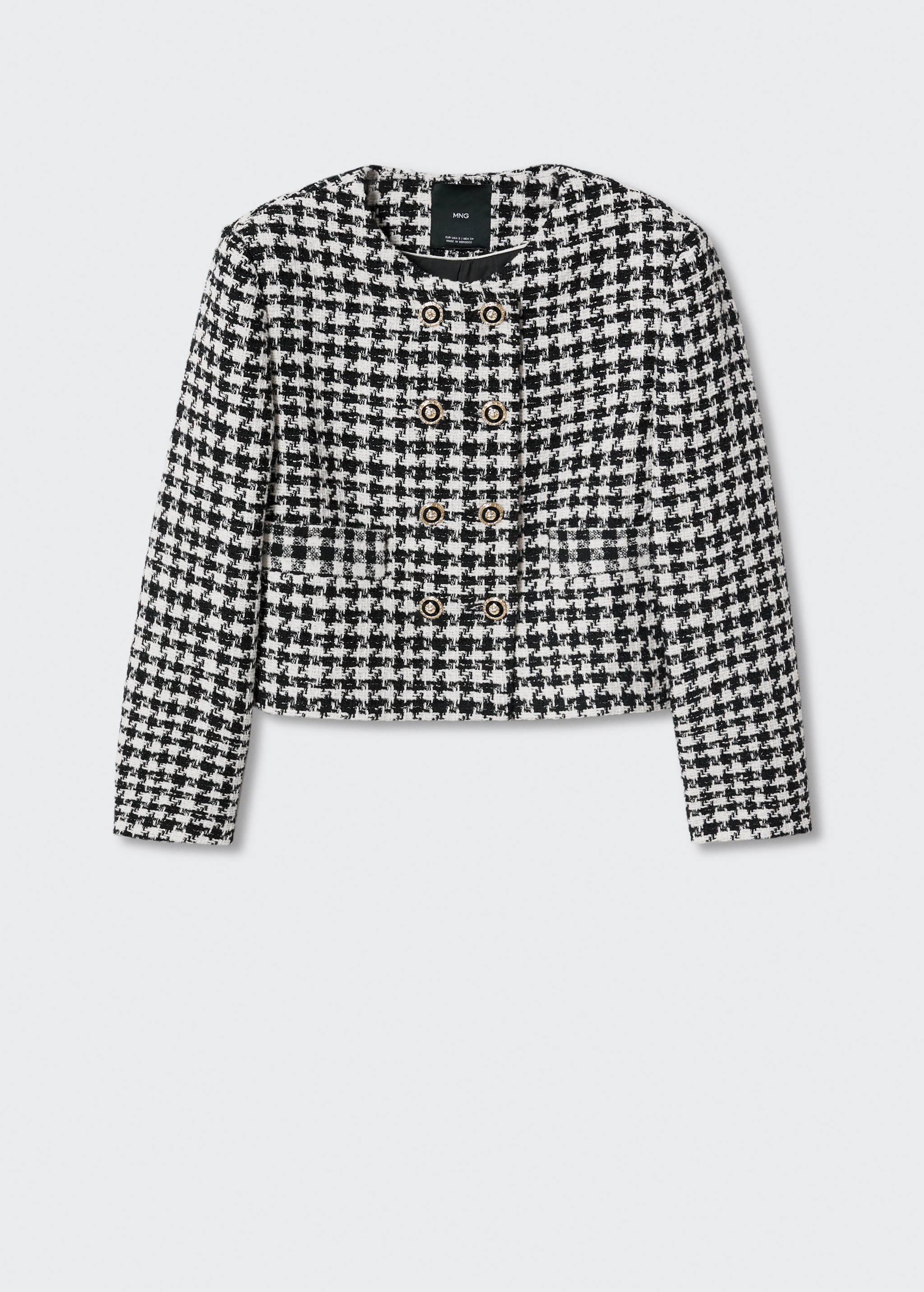 Veste tweed boutons bijoux - Article sans modèle