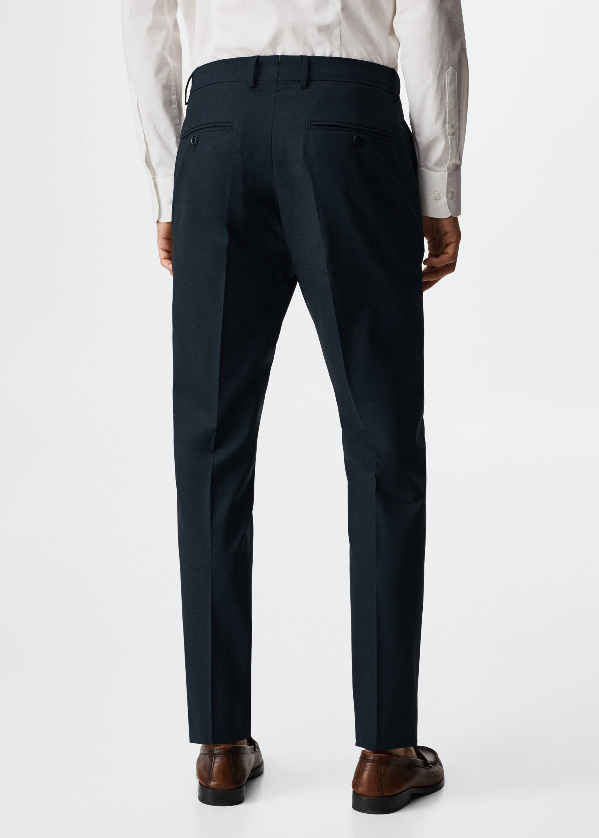 Pantalons vestir slim fit llana - Revers de l'article