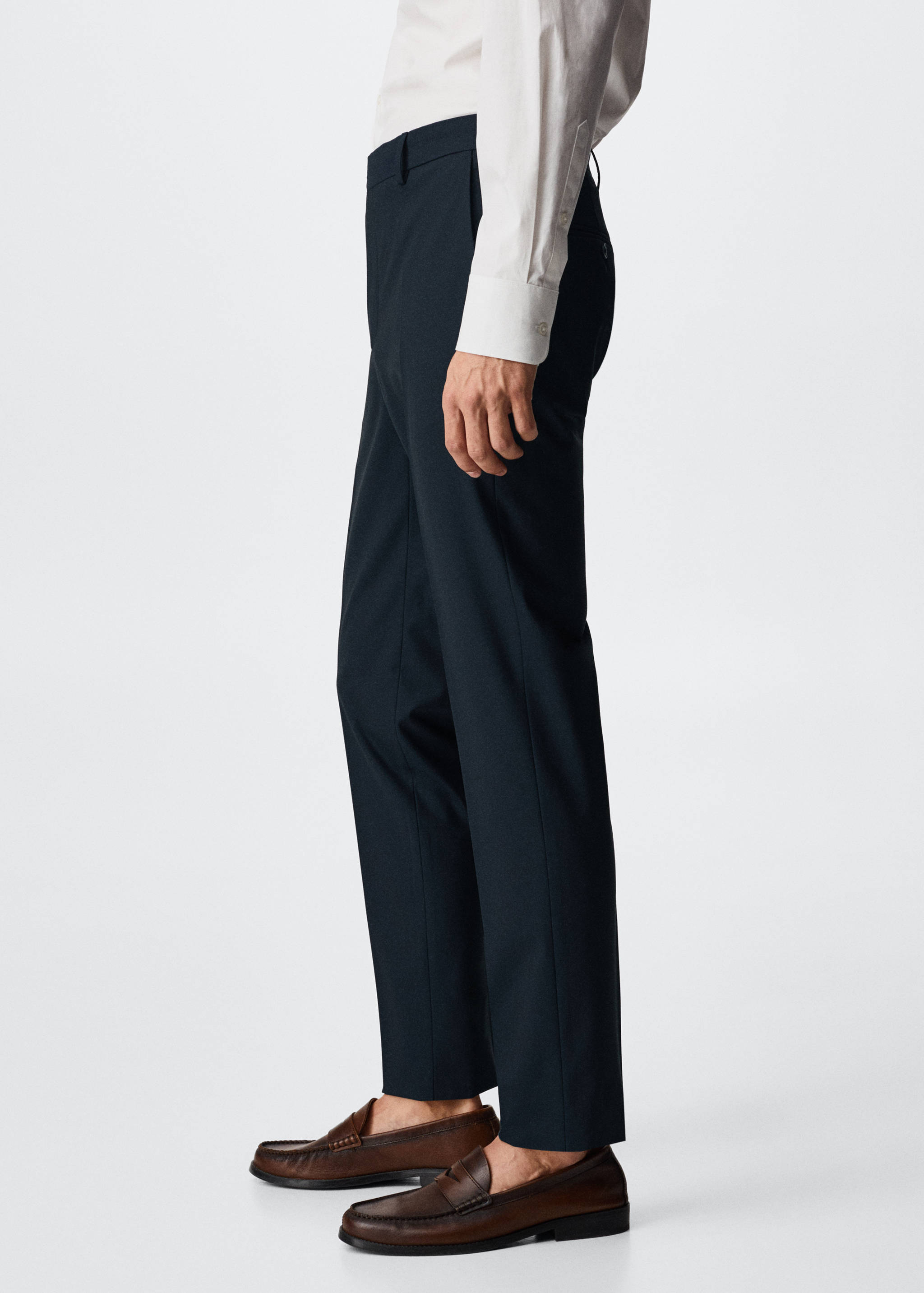 Pantalons vestir slim fit llana - Detall de l'article 2