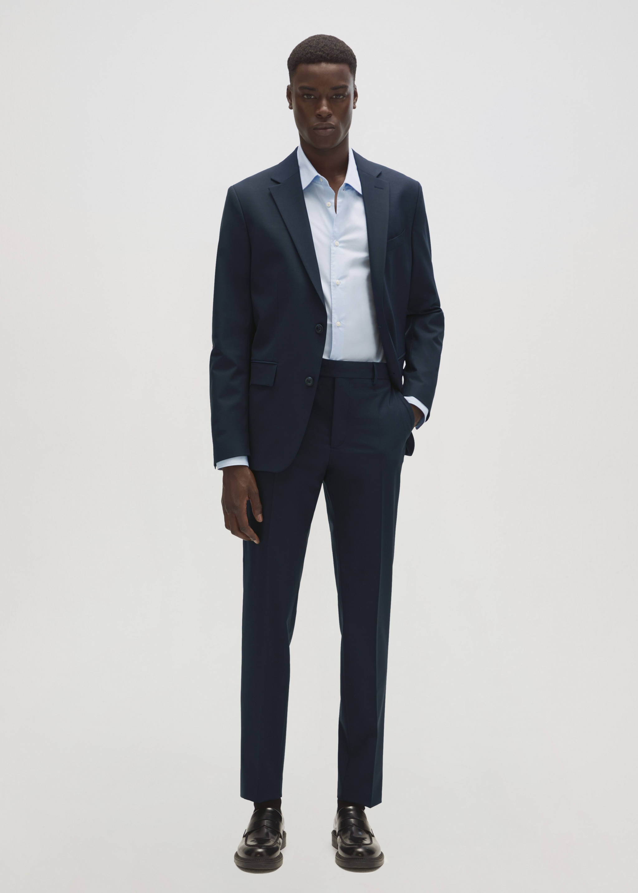 Pantalons vestir slim fit llana - Detall de l'article 7