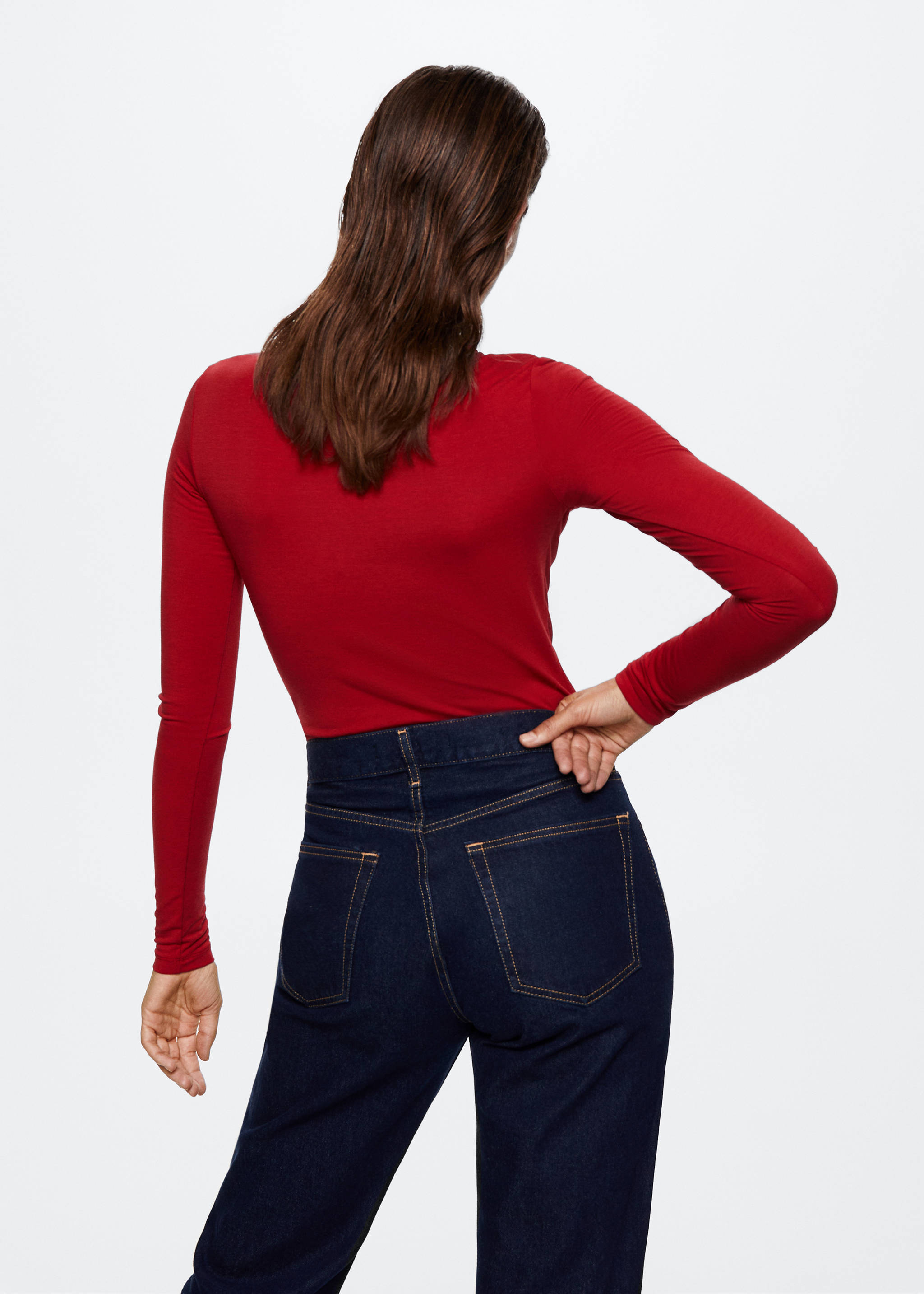 Μπλούζα μάλλινη μακρυμάνικη  - Πίσω όψη προϊόντος