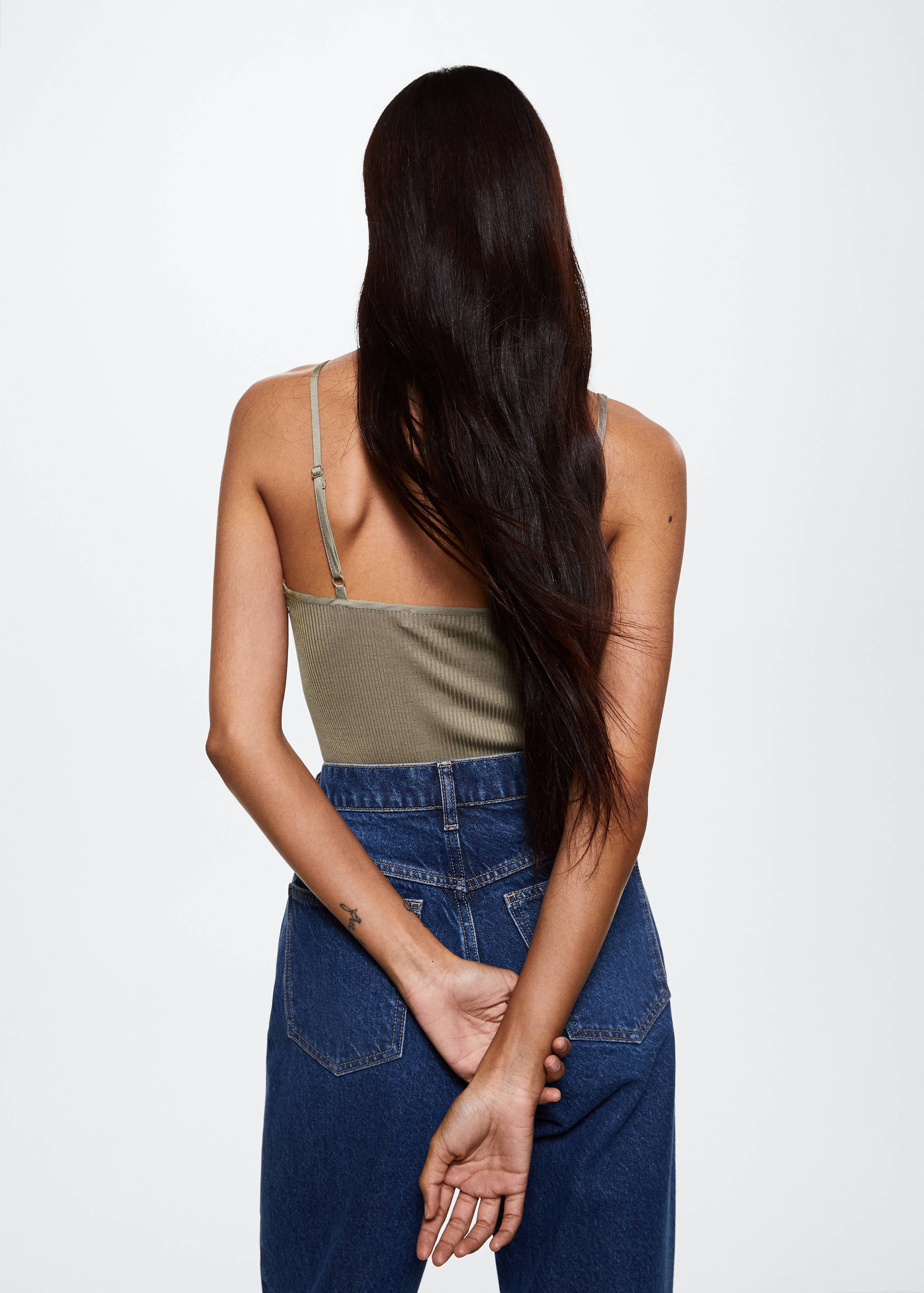 100% silk lingerie top  - Reverse of the article