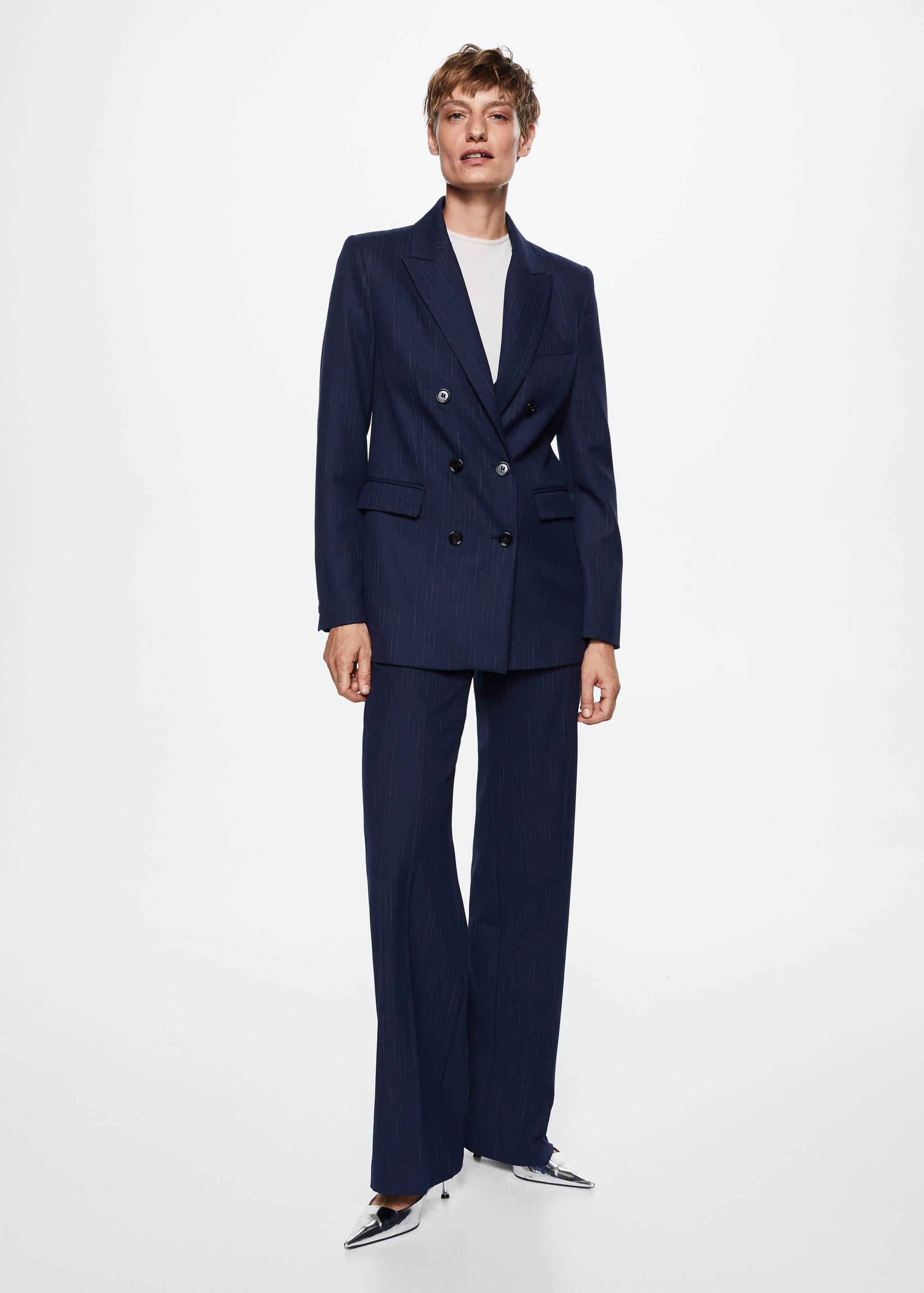 Pinstripe suit blazer - General plane