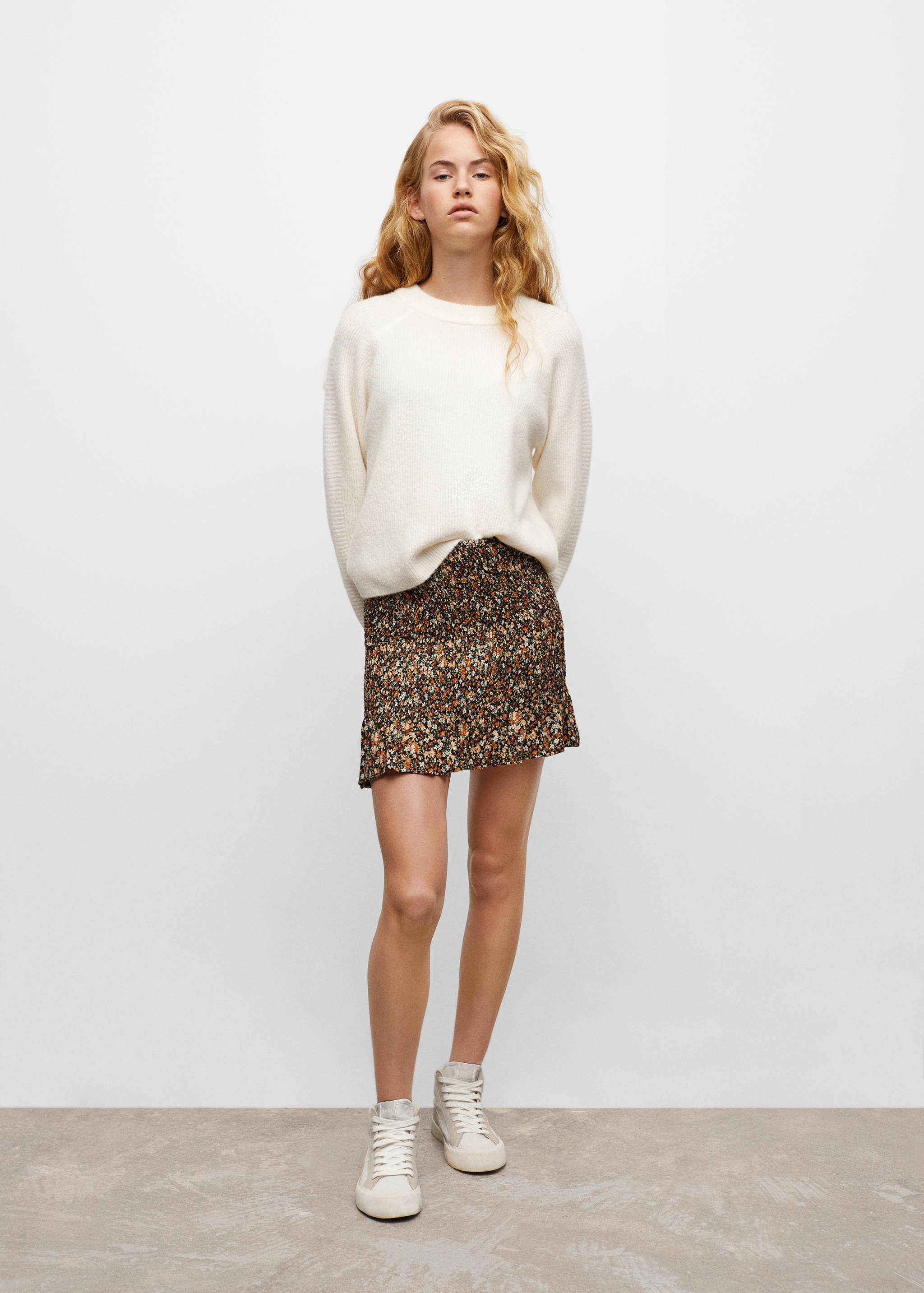 Printed pleated skirt - General plane