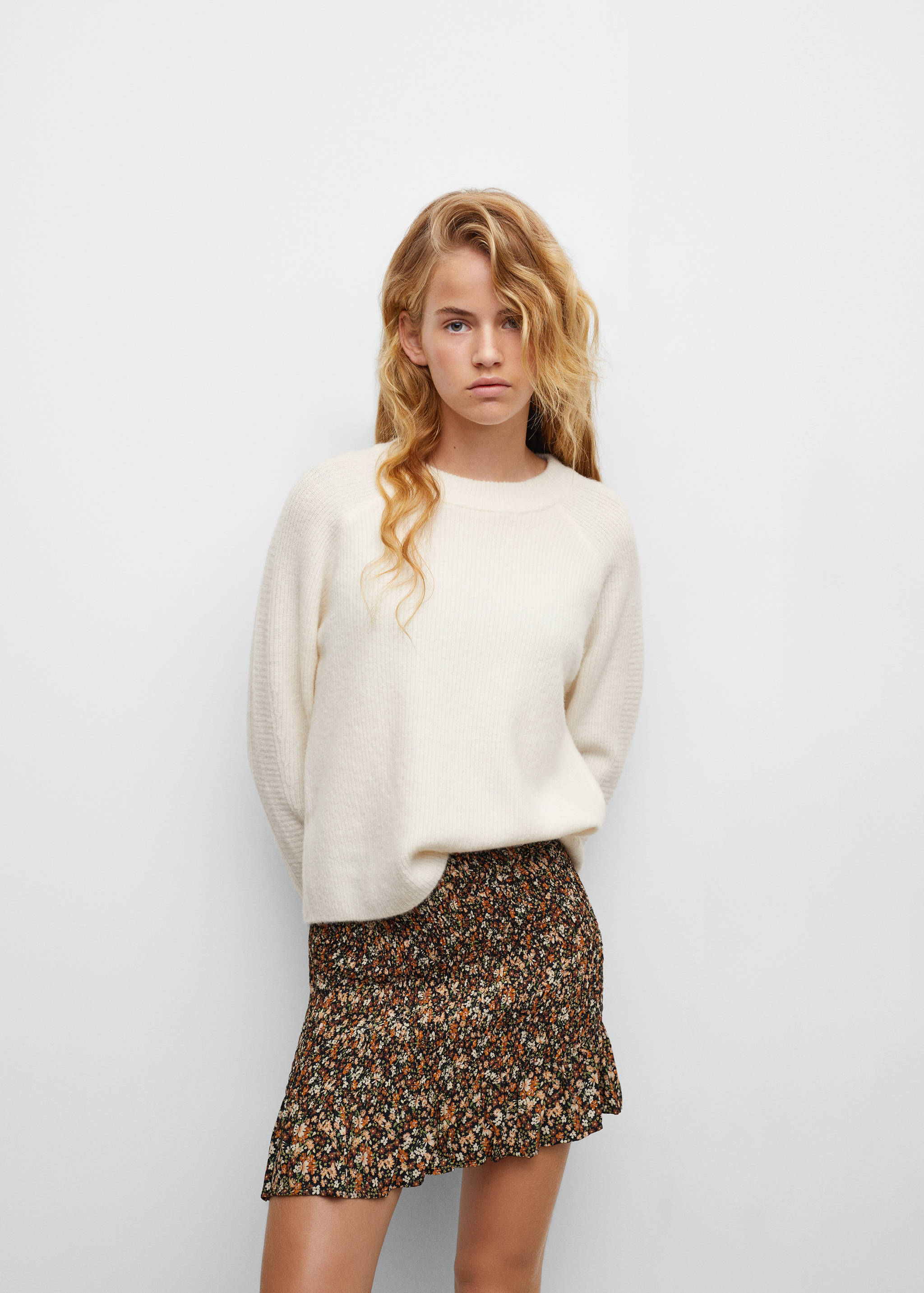 Printed pleated skirt - Medium plane
