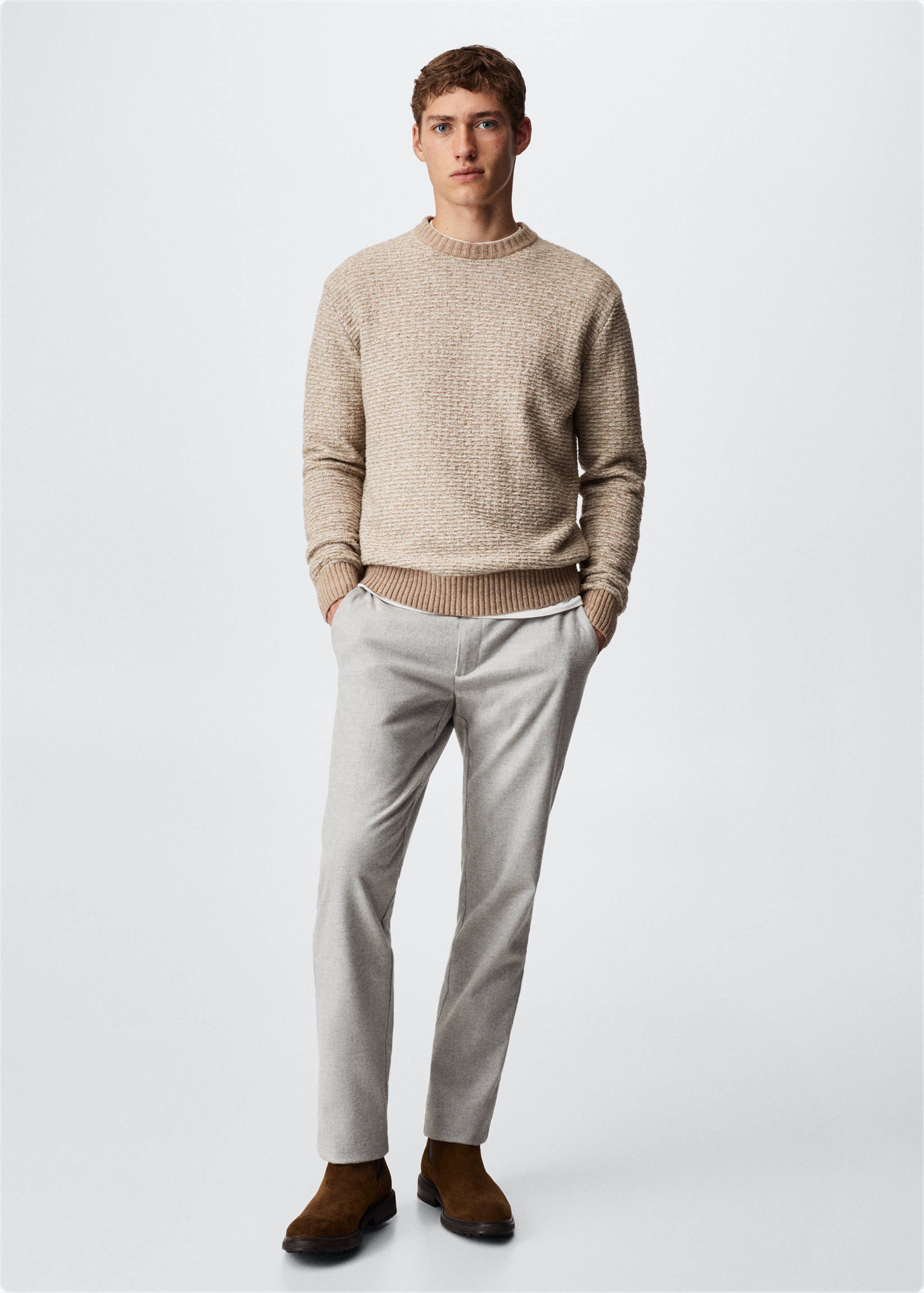 Slim Fit-Baumwollhose - Allgemeine Ansicht