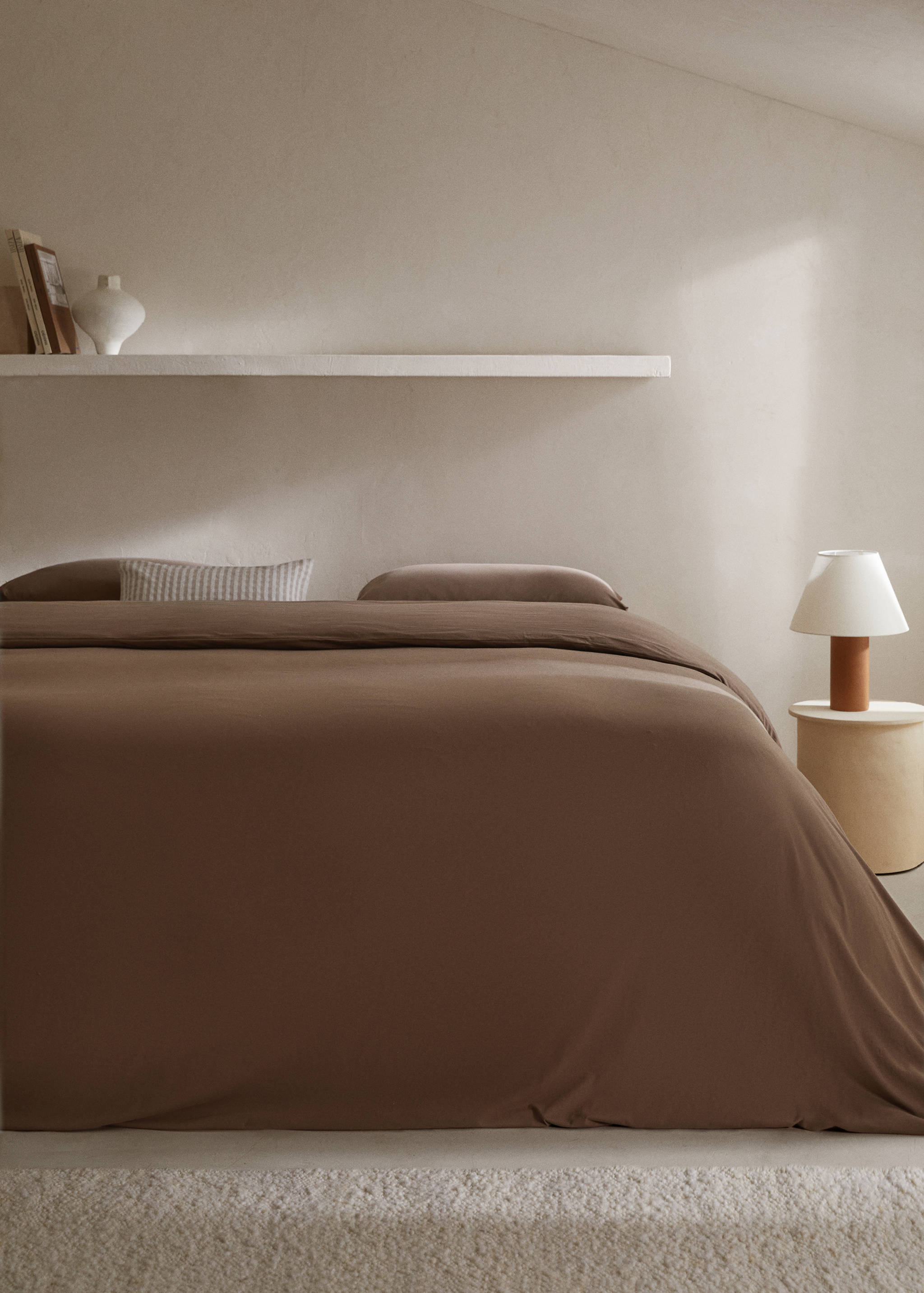 Cotton knit duvet cover 180cm bed - General plane