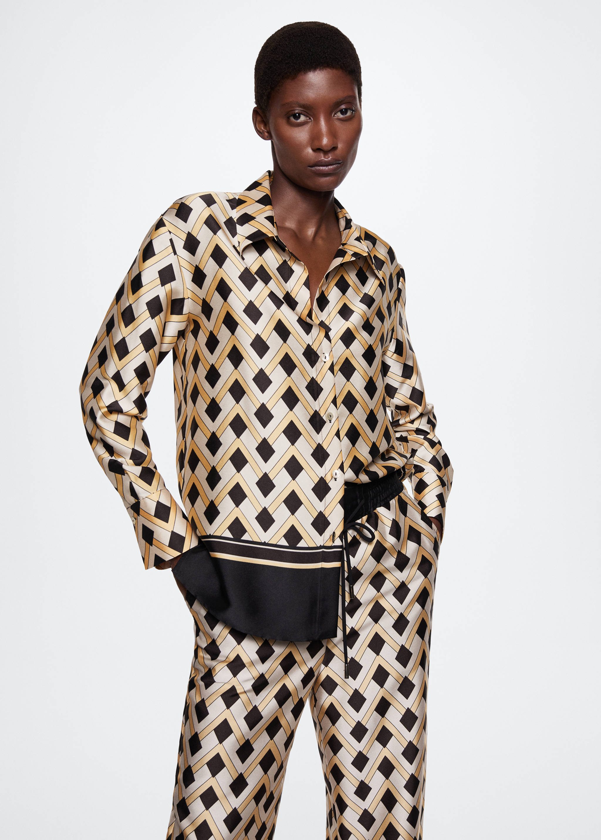 Flowy printed trousers - Medium plane