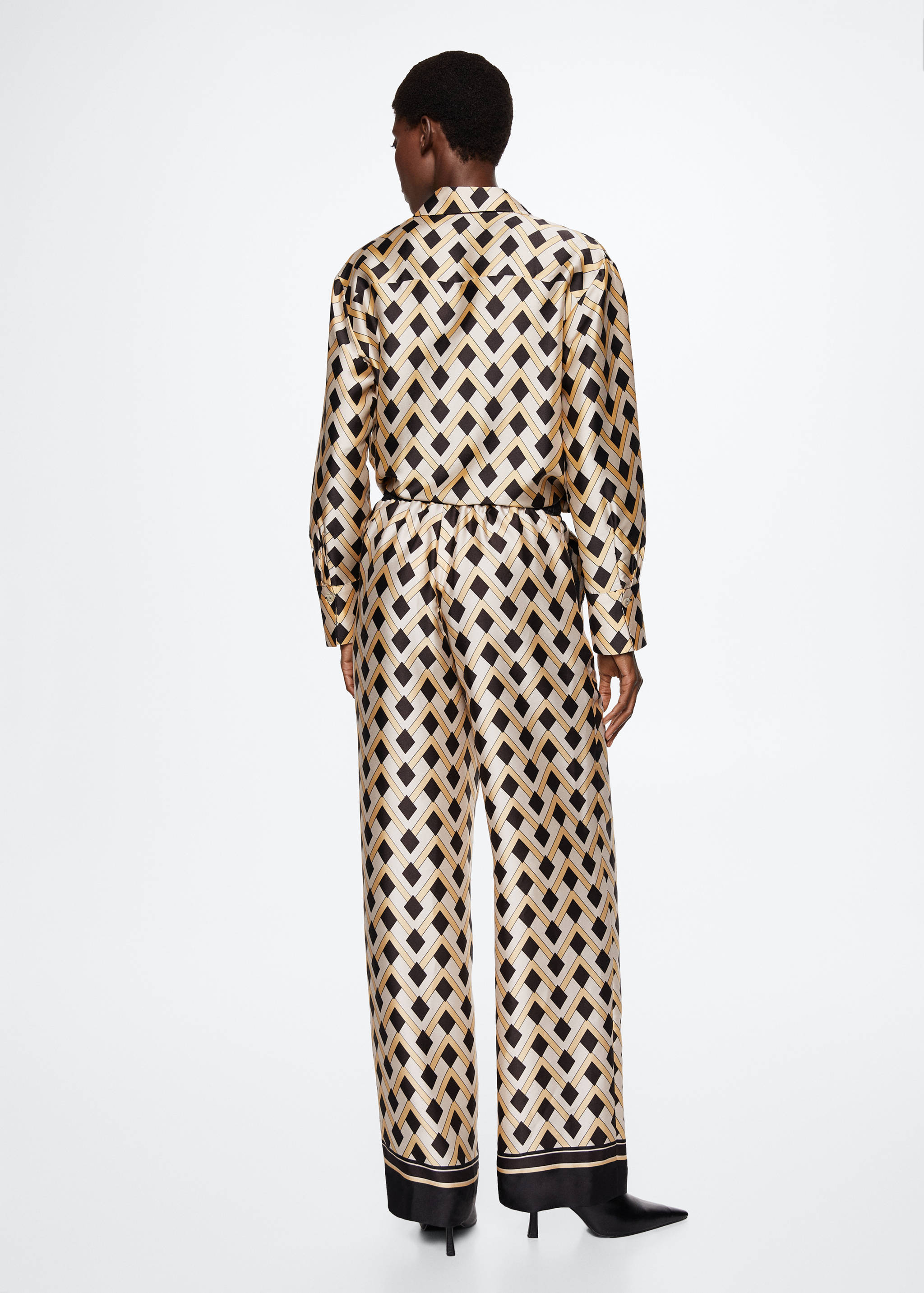 Flowy printed trousers - Reverse of the article