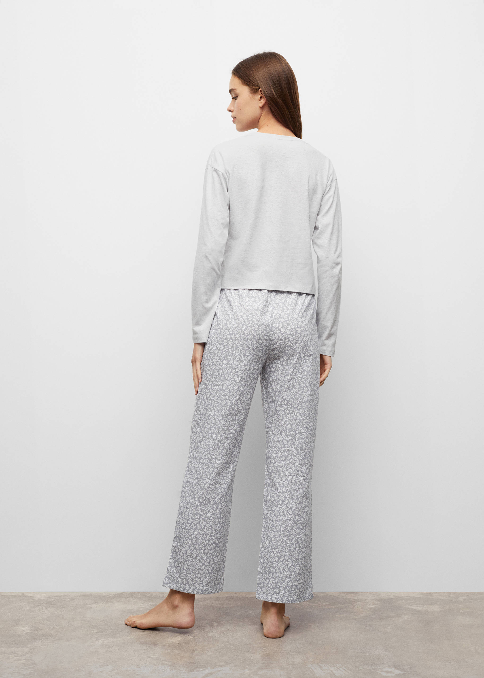 Printed cotton pyjamas - Reverse of the article