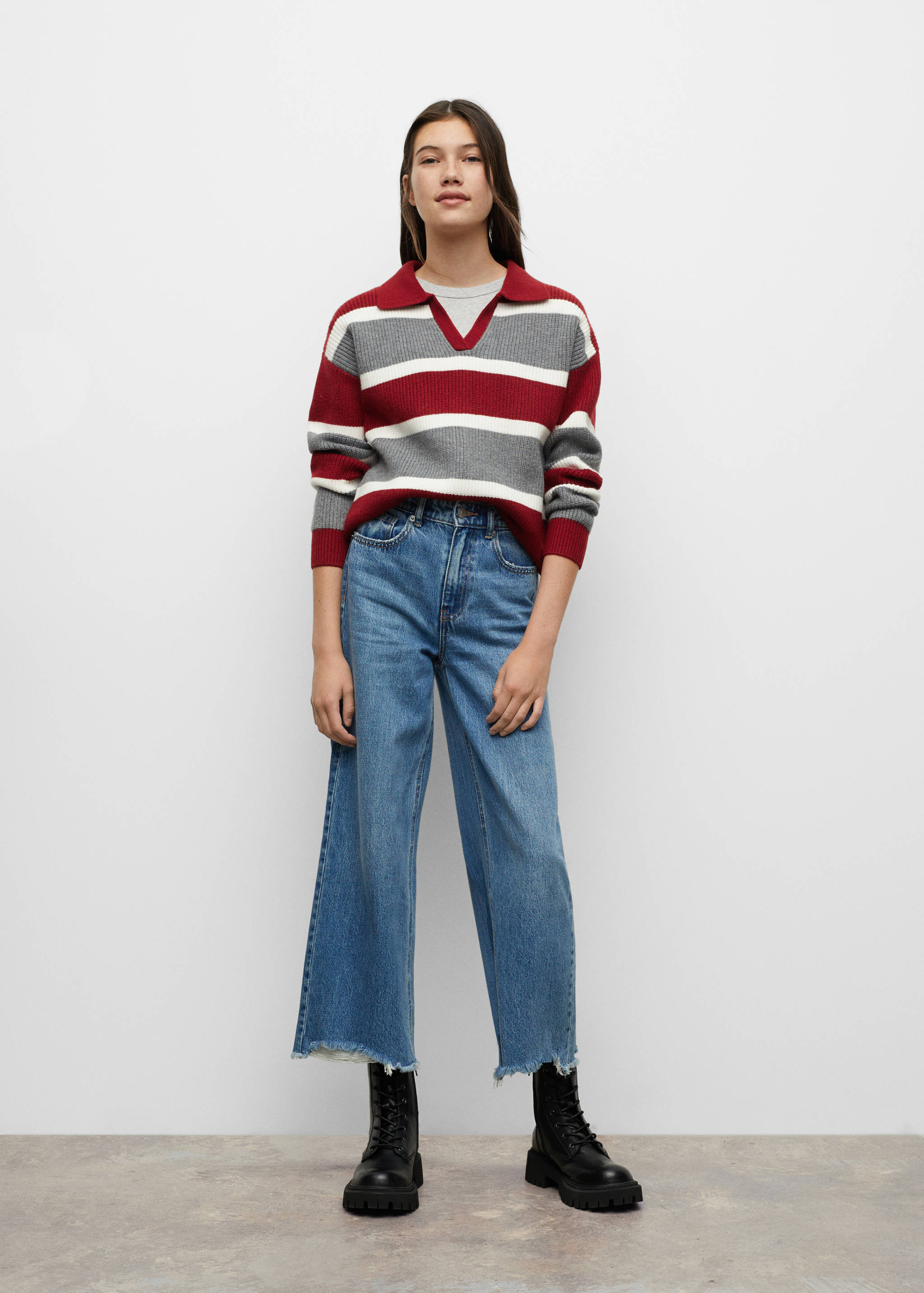 Striped rib sweater - General plane