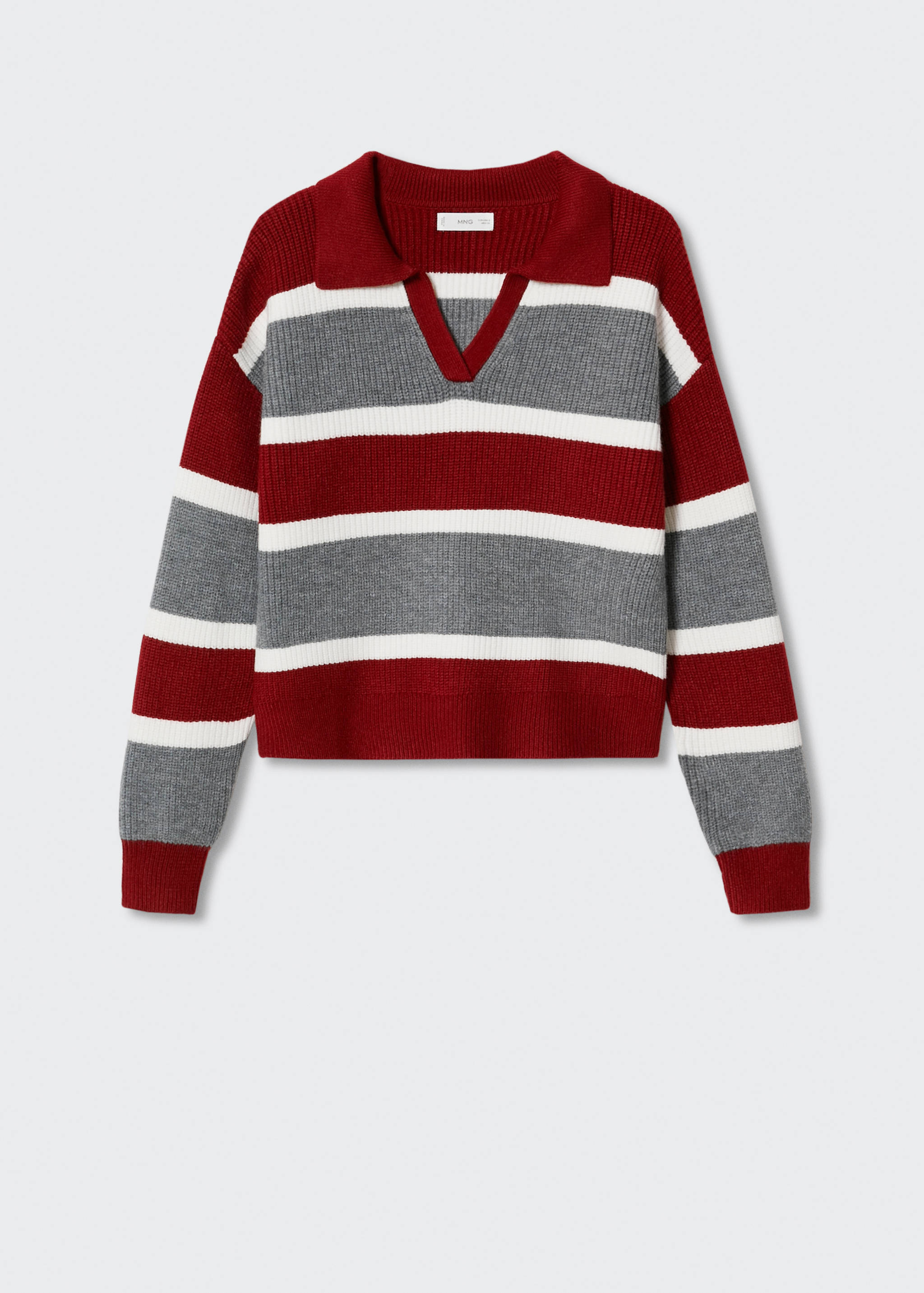 Striped rib sweater - Article without model