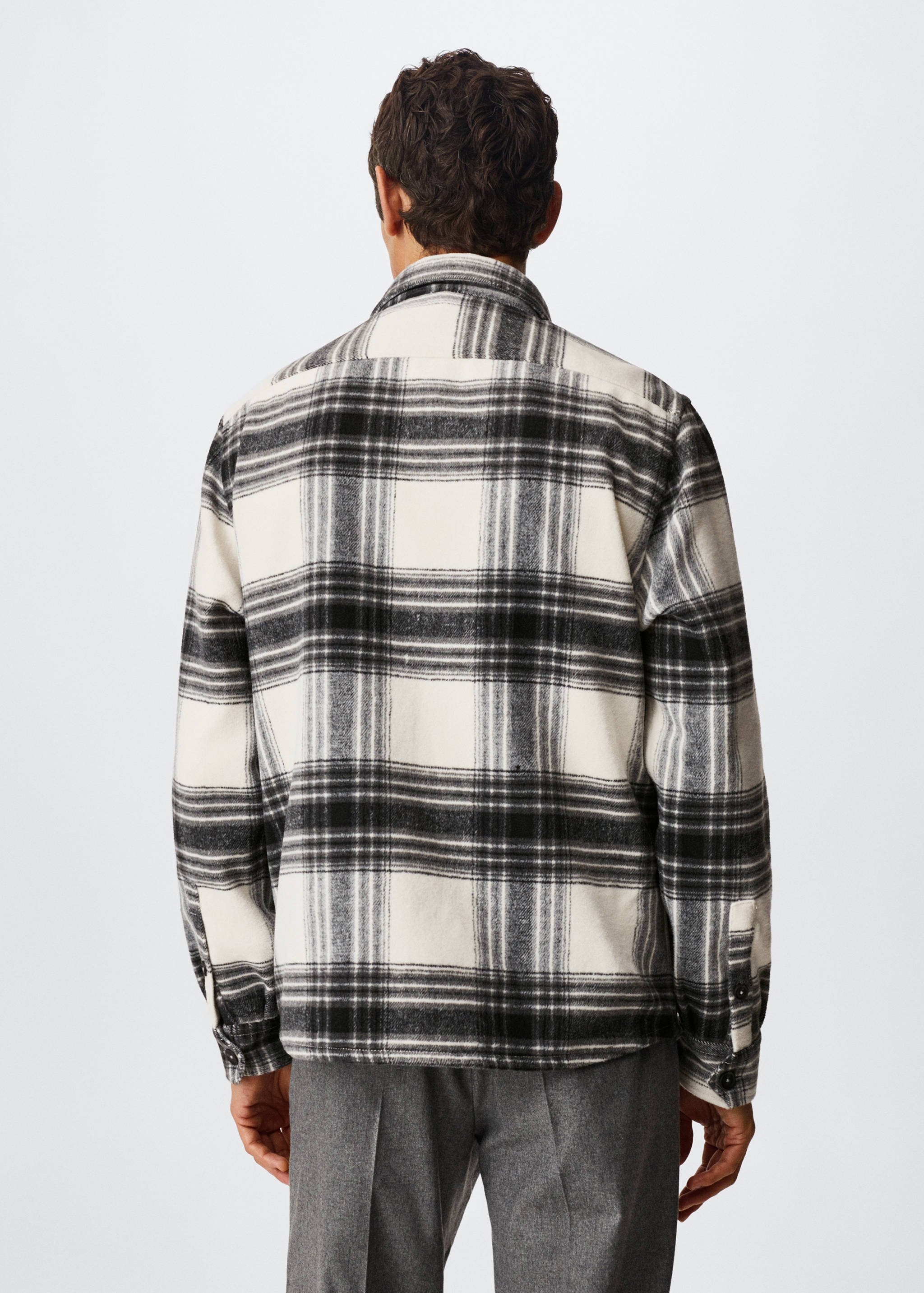 Check flannel overshirt - Reverse of the article