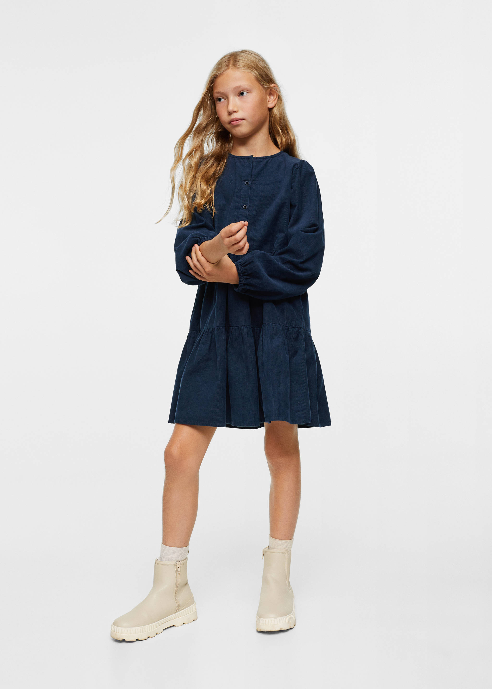 Robe velours milleraies volants - Plan général