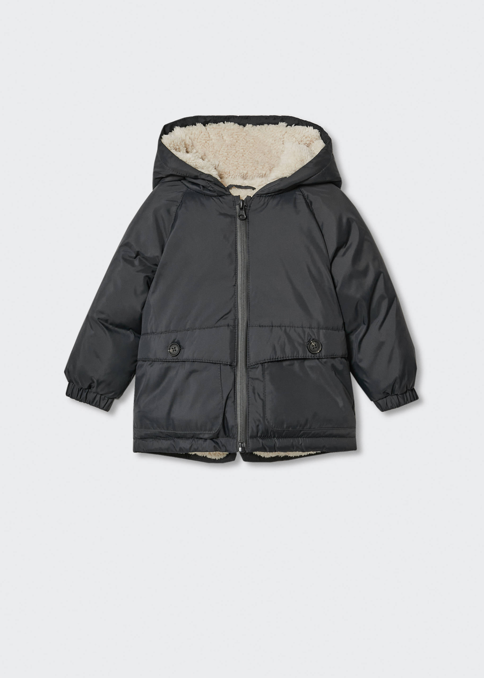 Prošívaný anorak s podšívkou z beránka - Zboží bez modelu