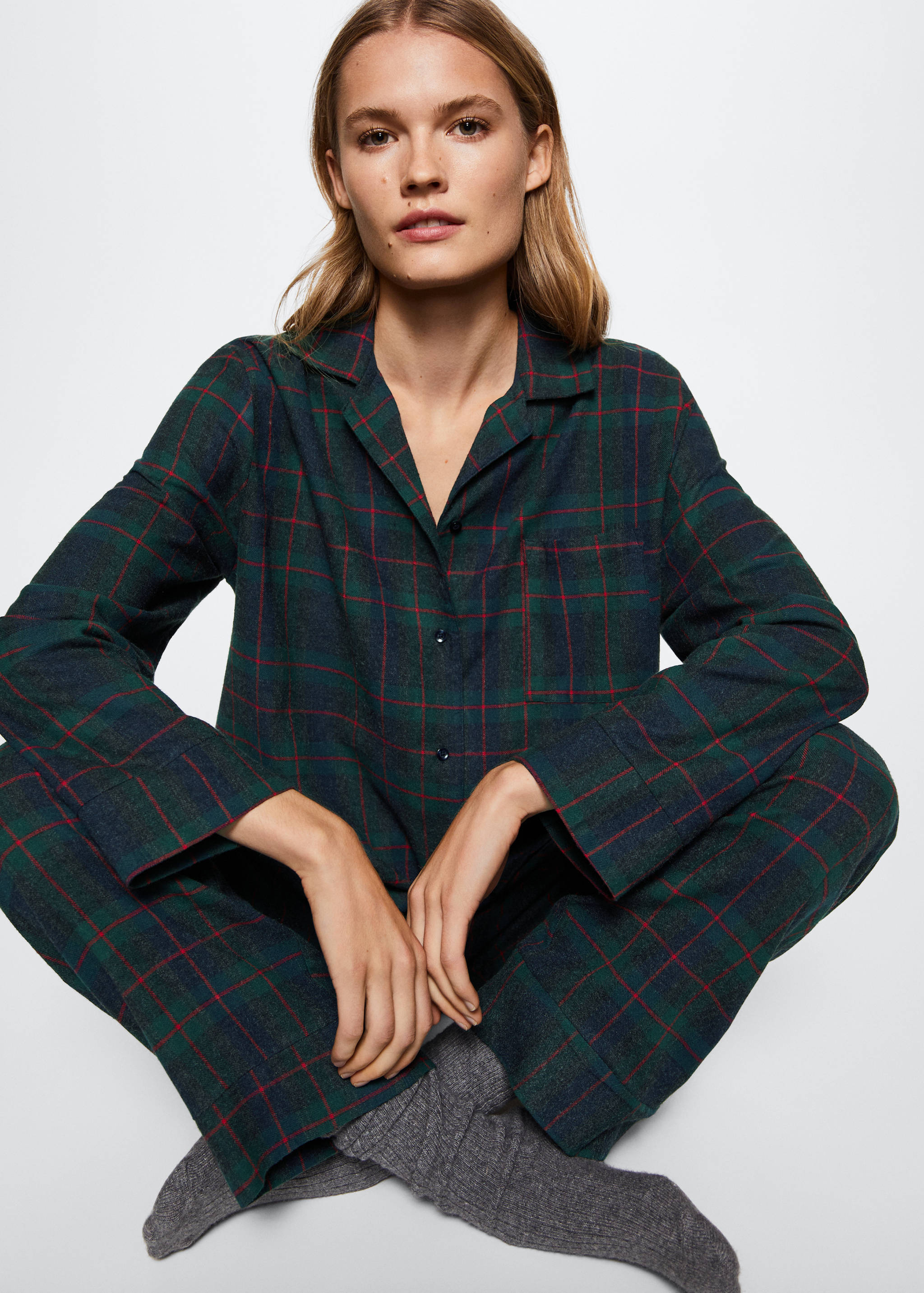 Camisa pijama franel·la quadres - Detall de l'article 2