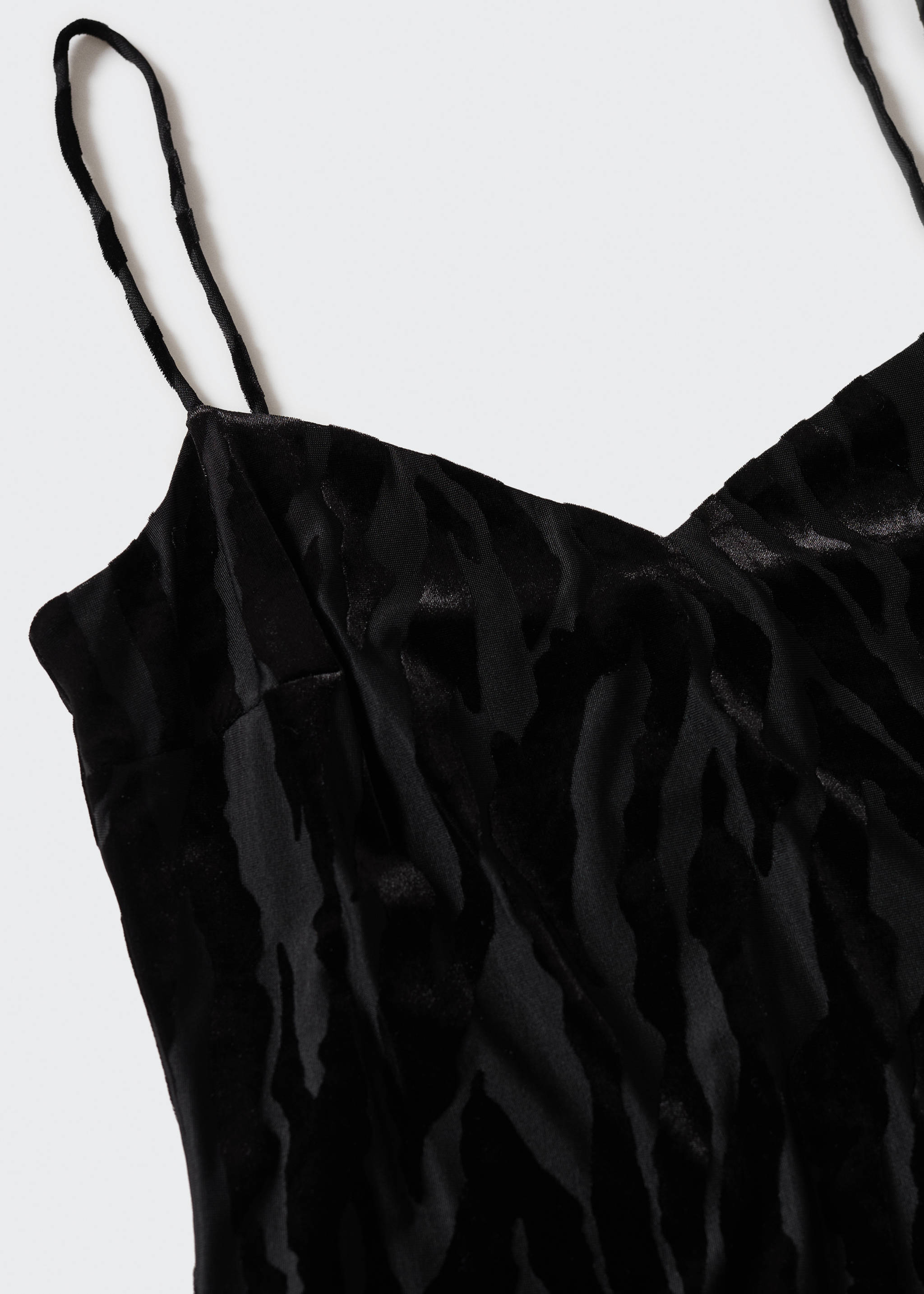 Velvet detail dress - Details of the article 8