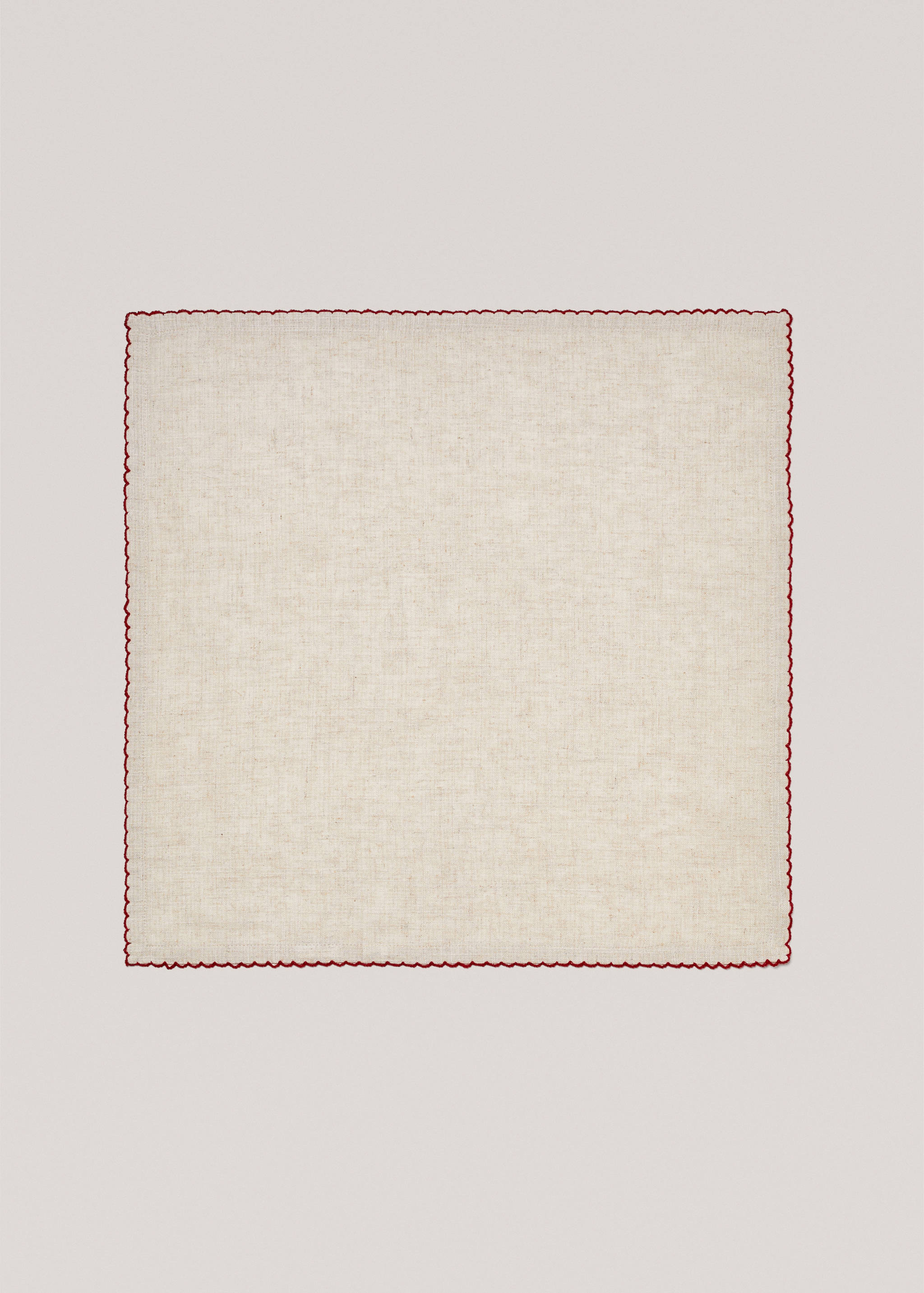Pack 2 tovaglioli con bordo ricamato 45x45 cm - Articolo senza modello