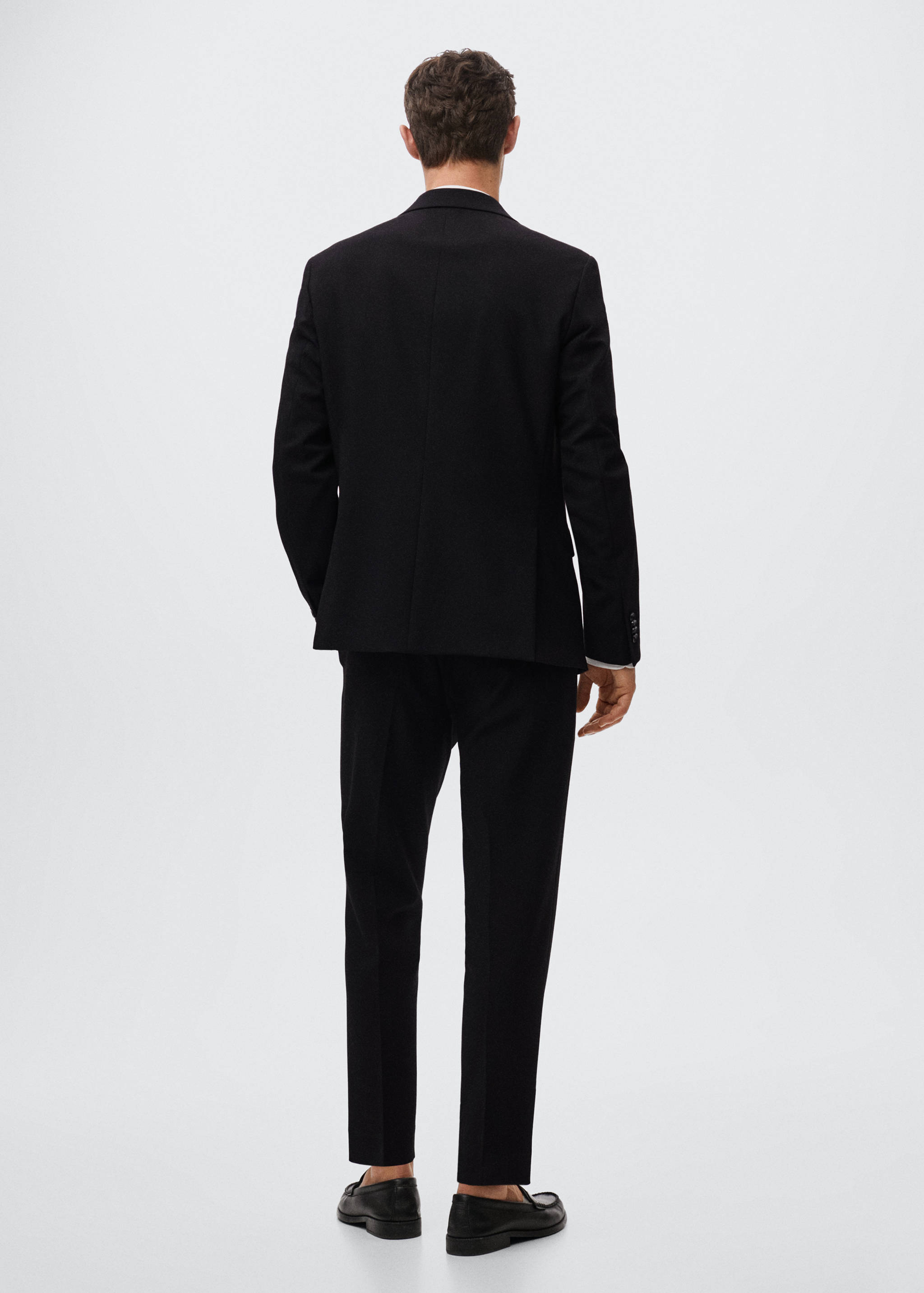 Slim fit double-breasted suit blazer - Reverse of the article
