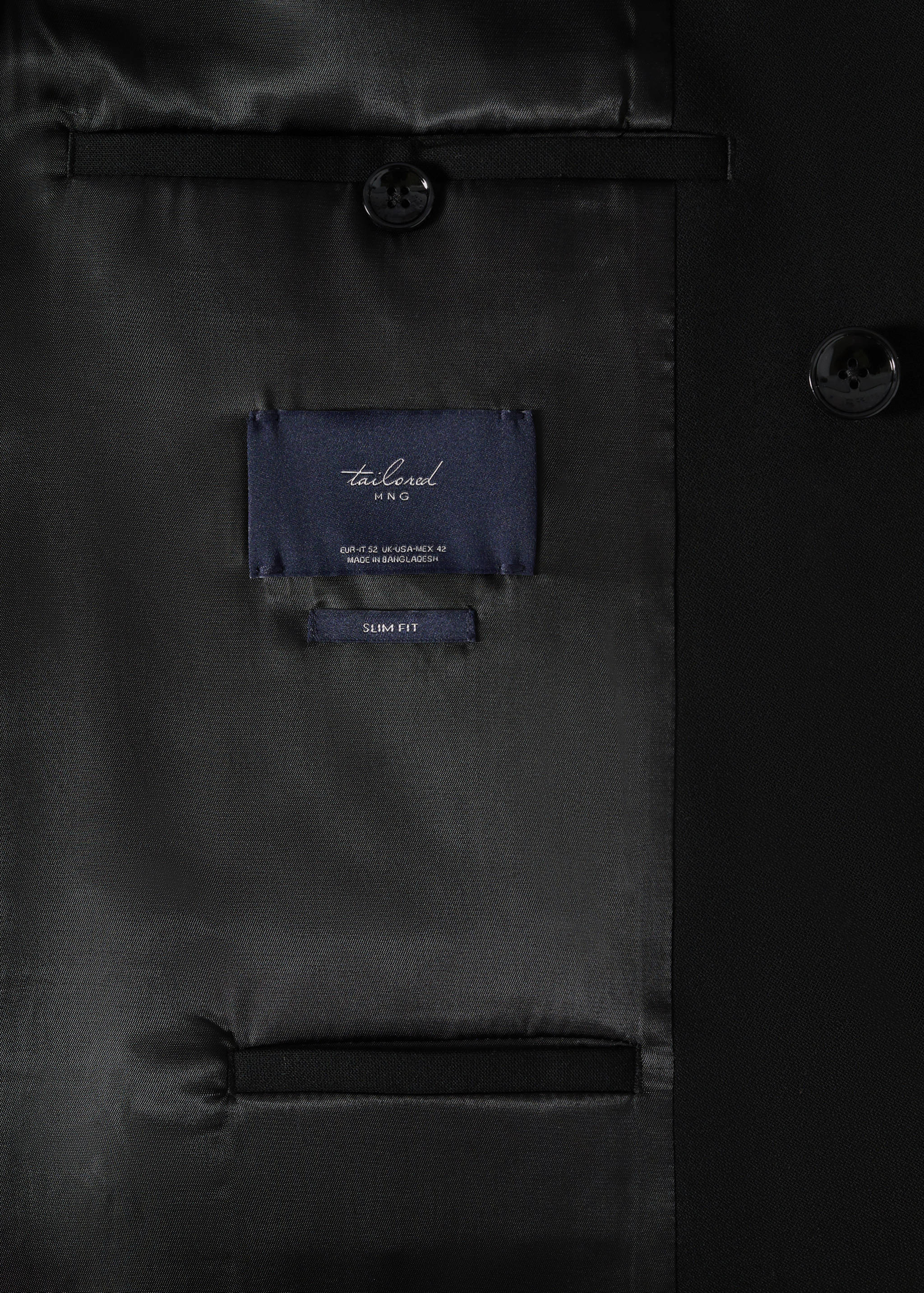 Slim fit double-breasted suit blazer - Details of the article 8