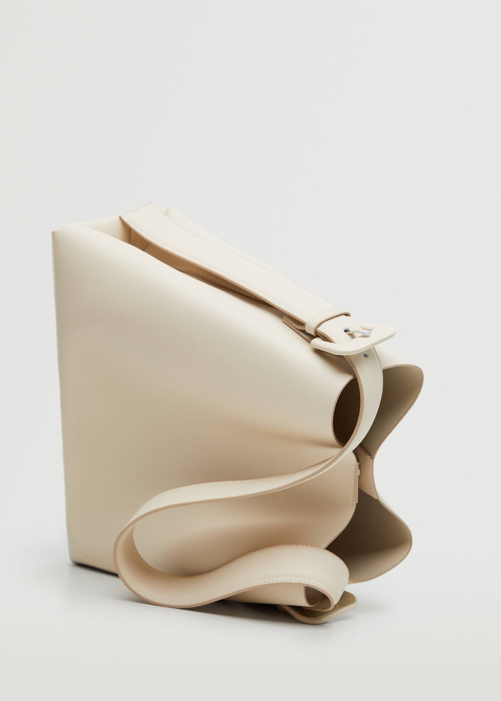 Shopper bag with buckle - Medium plane