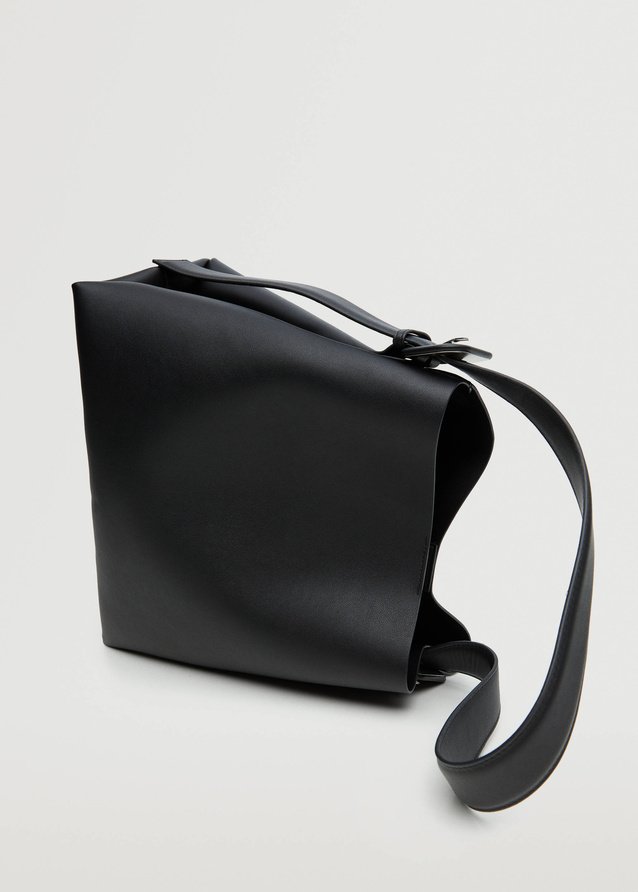 Shopper bag with buckle - Medium plane