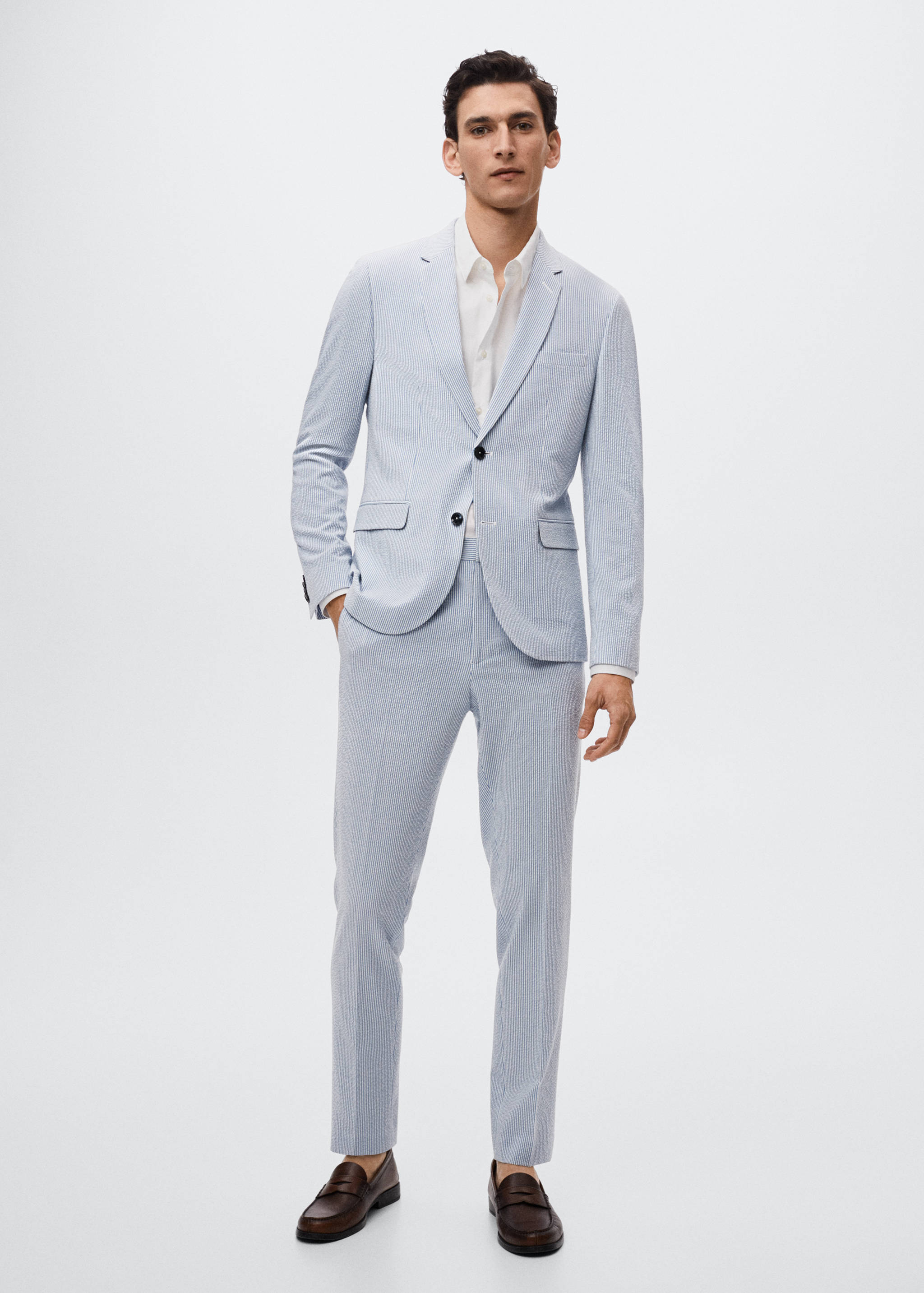 Super slim fit suit trousers - General plane