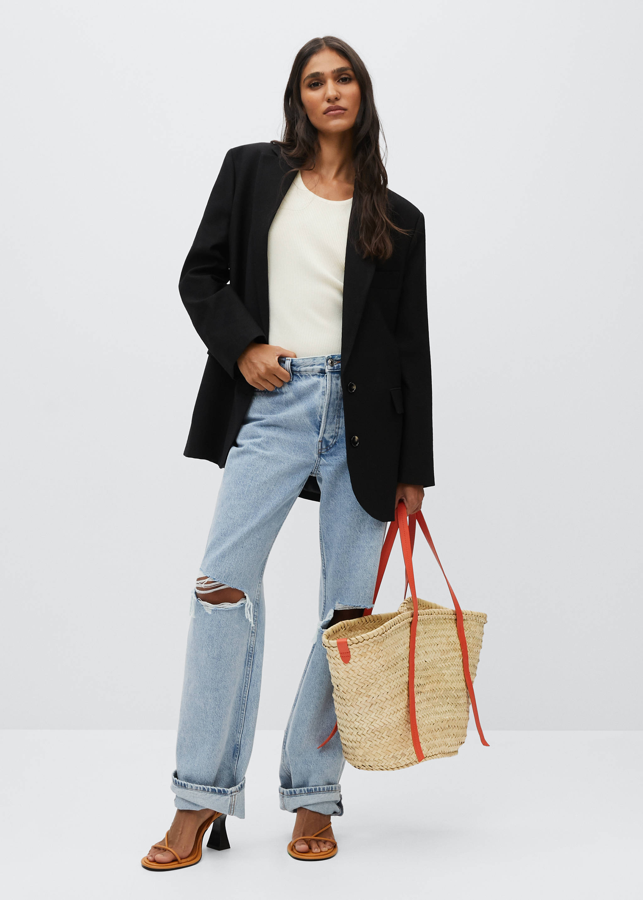 Slit knit top - General plane