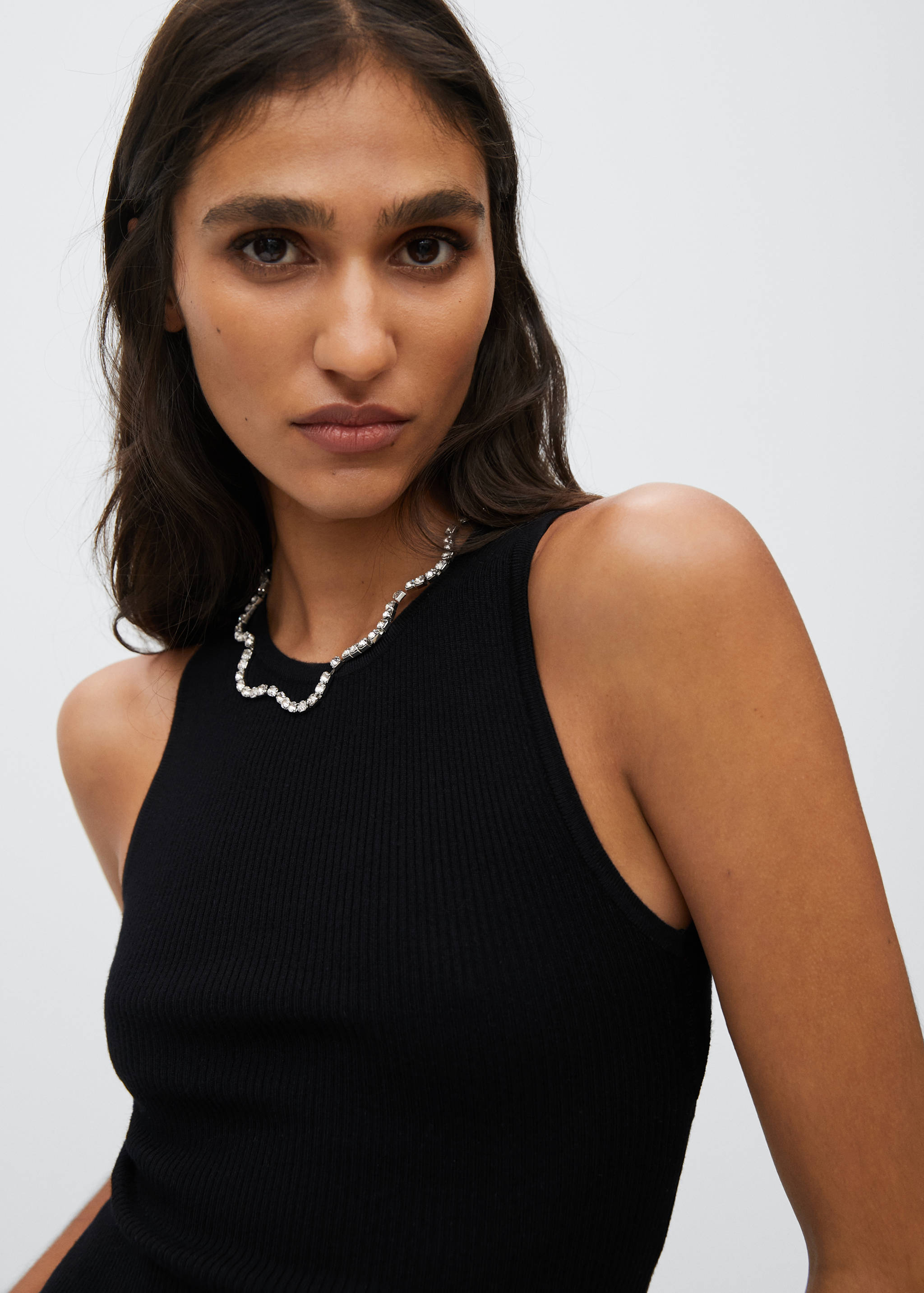 Slit knit top - Details of the article 1