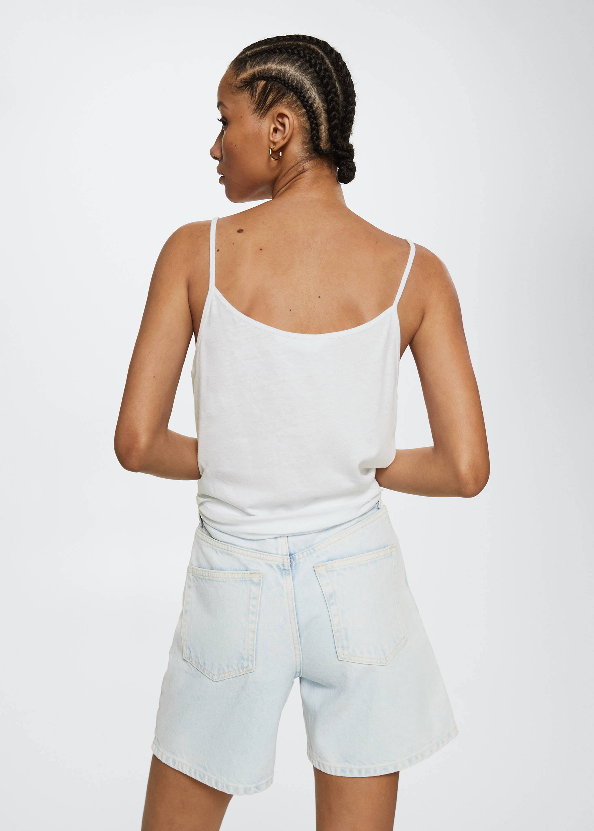 Cotton linen-blend top - Reverse of the article