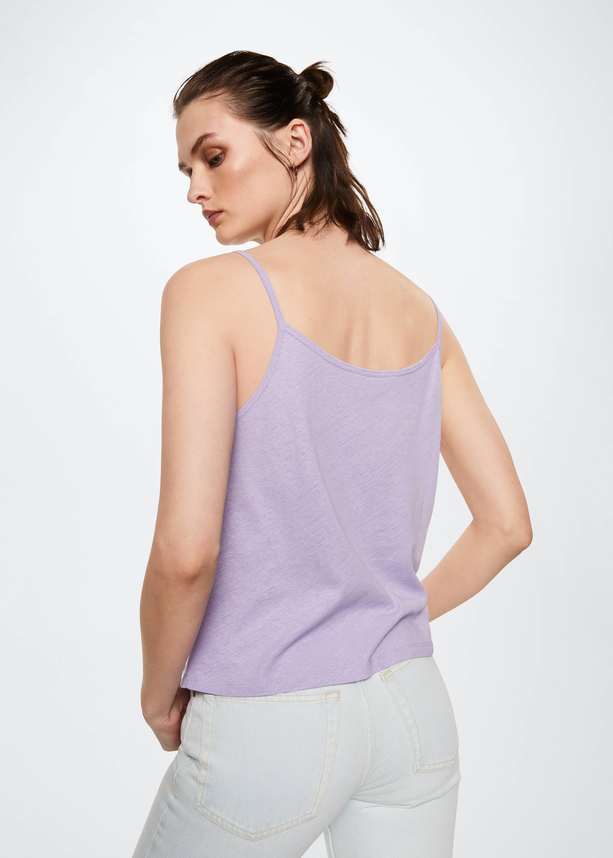 Cotton linen-blend top - Reverse of the article