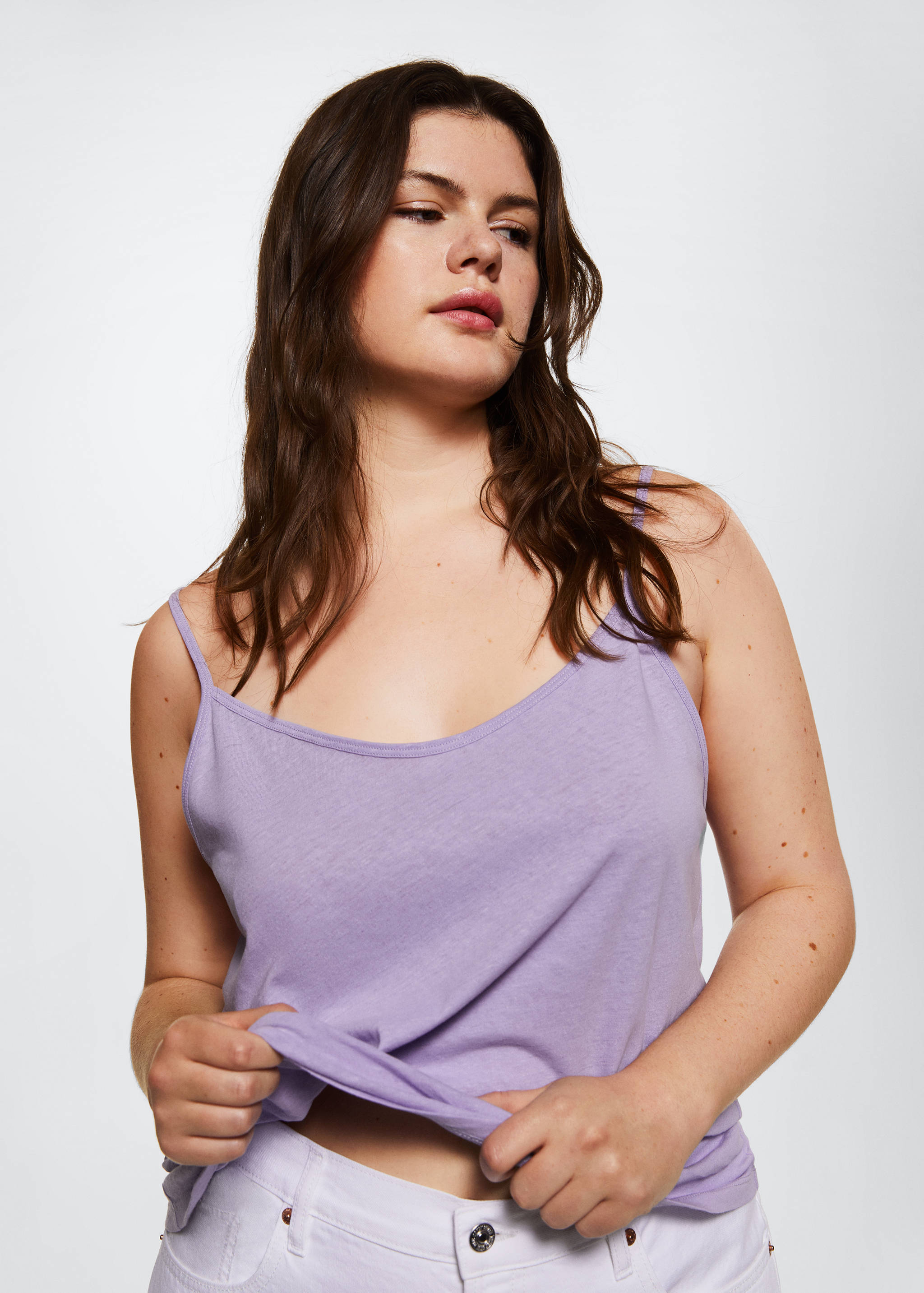 Cotton linen-blend top - Details of the article 4