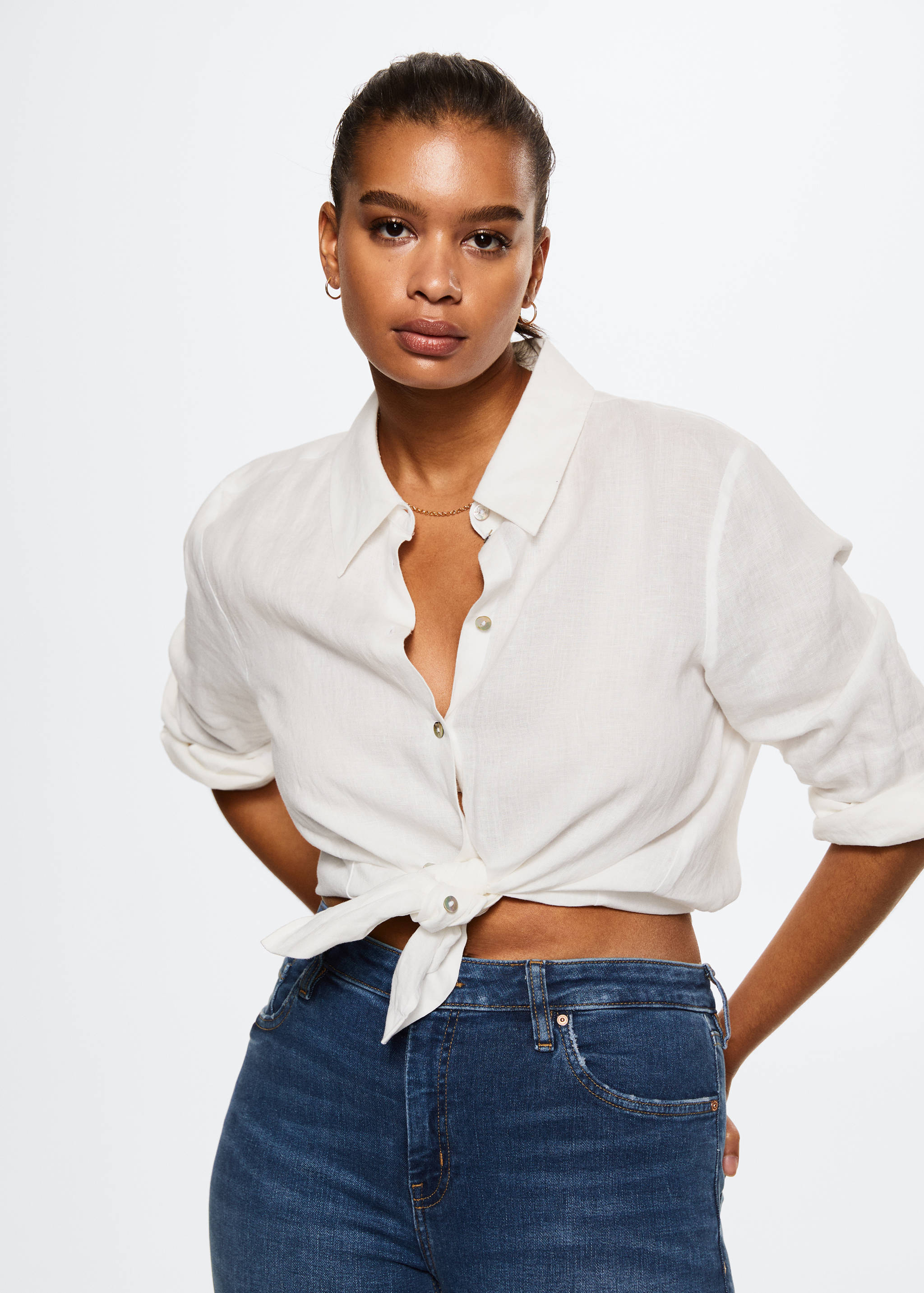 Skinny cropped jeans - Details of the article 4