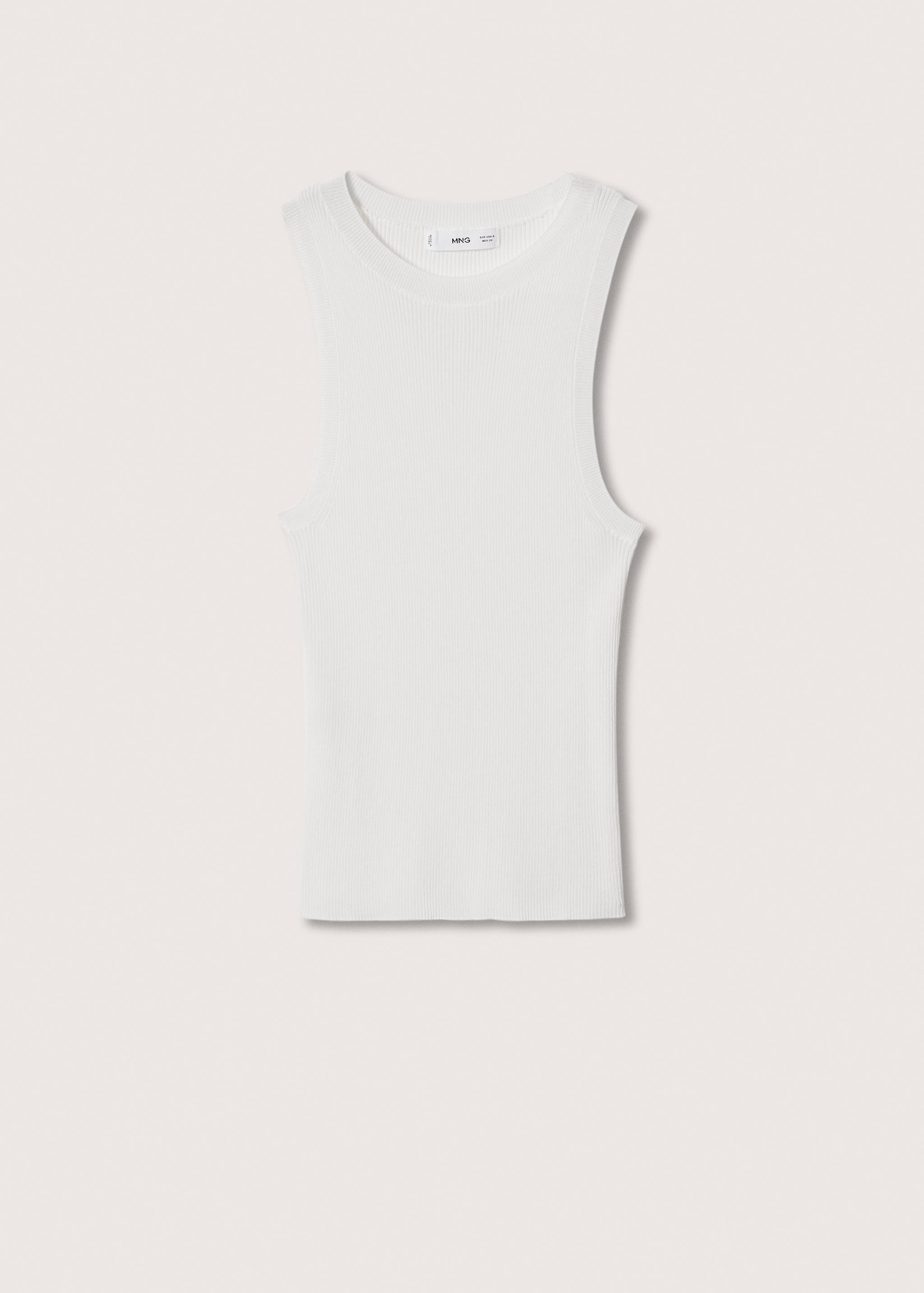 Ribbed knit top - Article without model