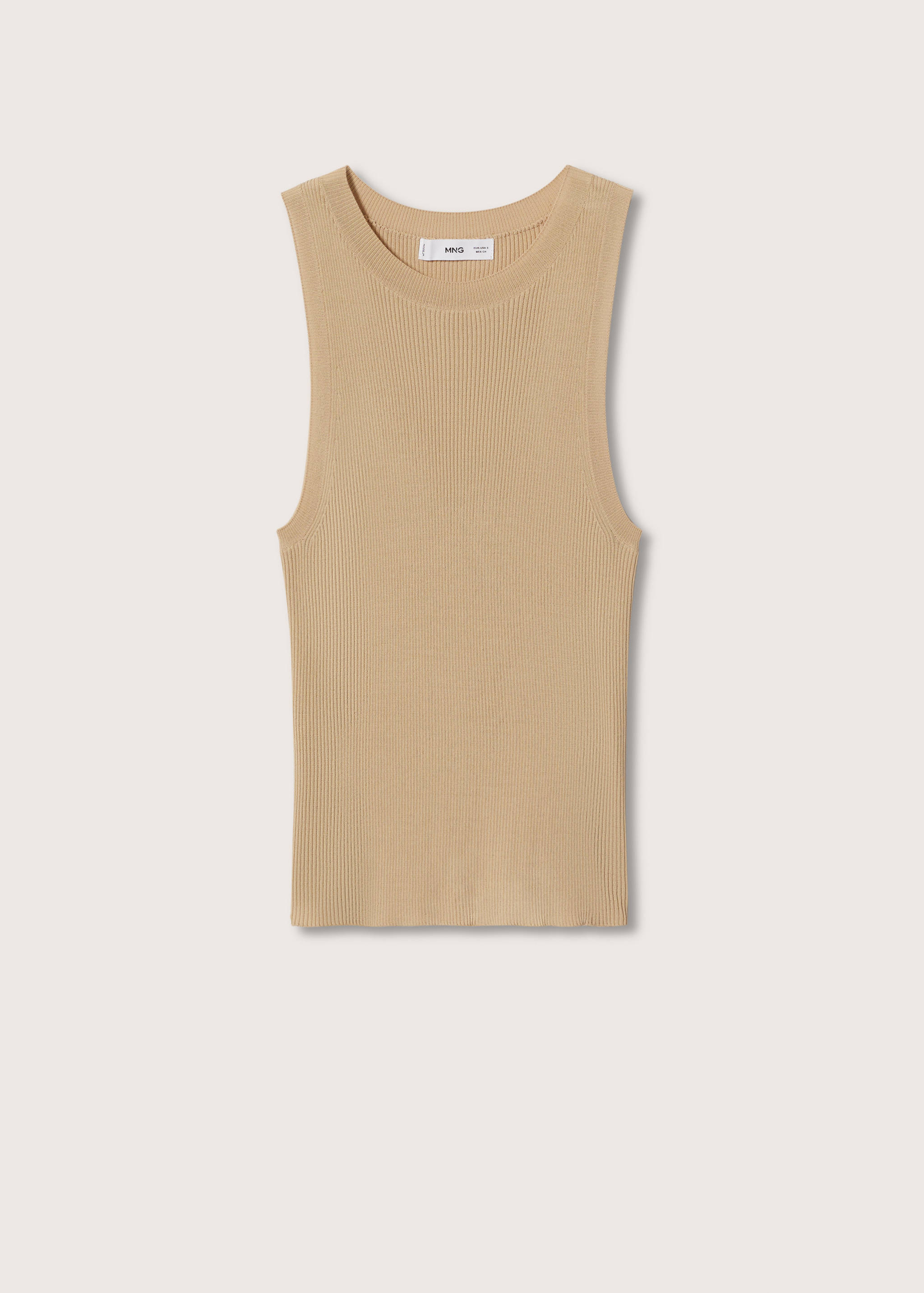 Ribbed knit top - Article without model
