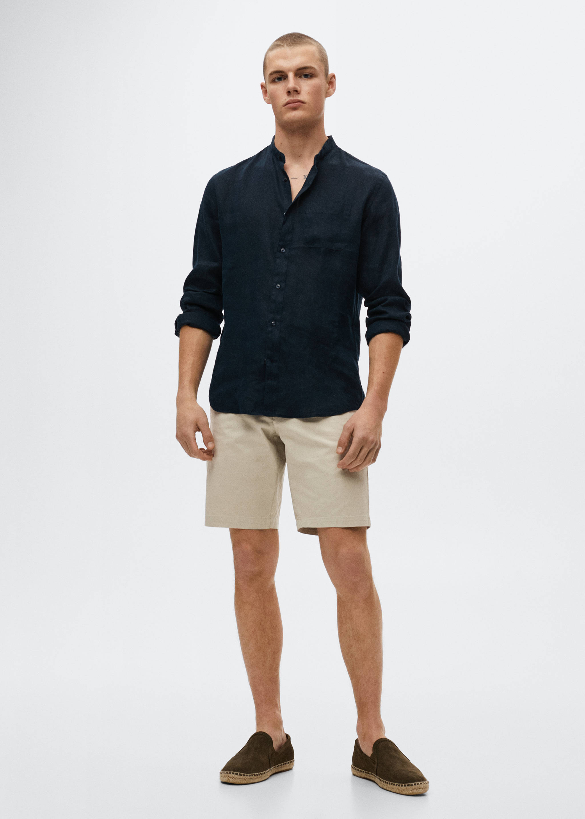 Bermuda slim-fit chino coton - Plan général