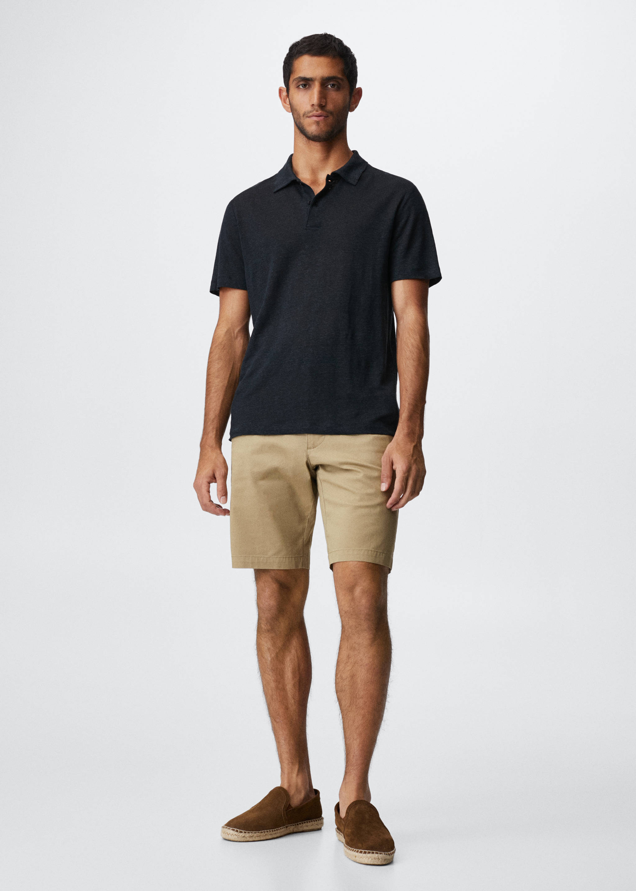 Bermuda slim-fit chino coton - Plan général