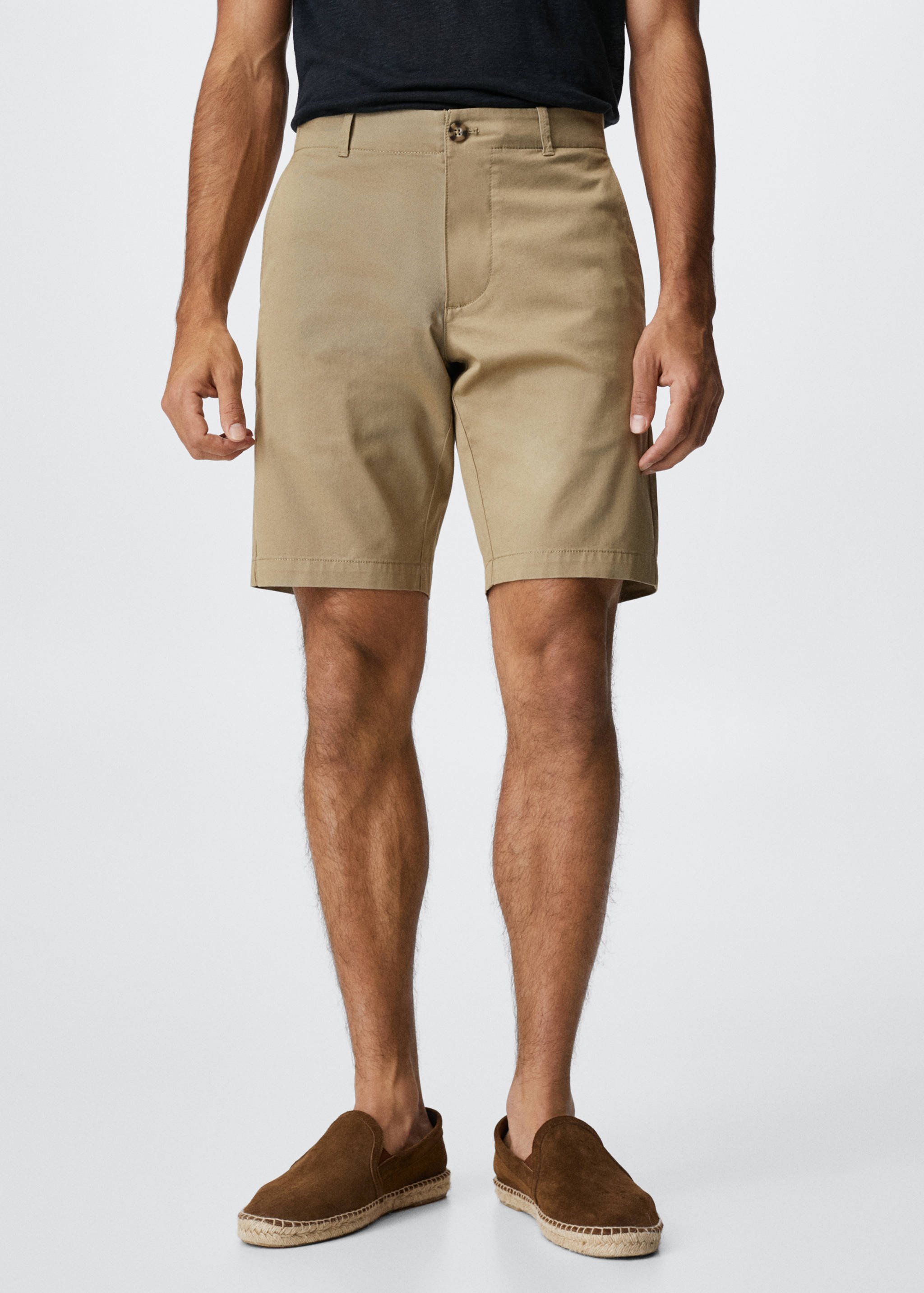 Bermuda slim-fit chino coton - Plan moyen