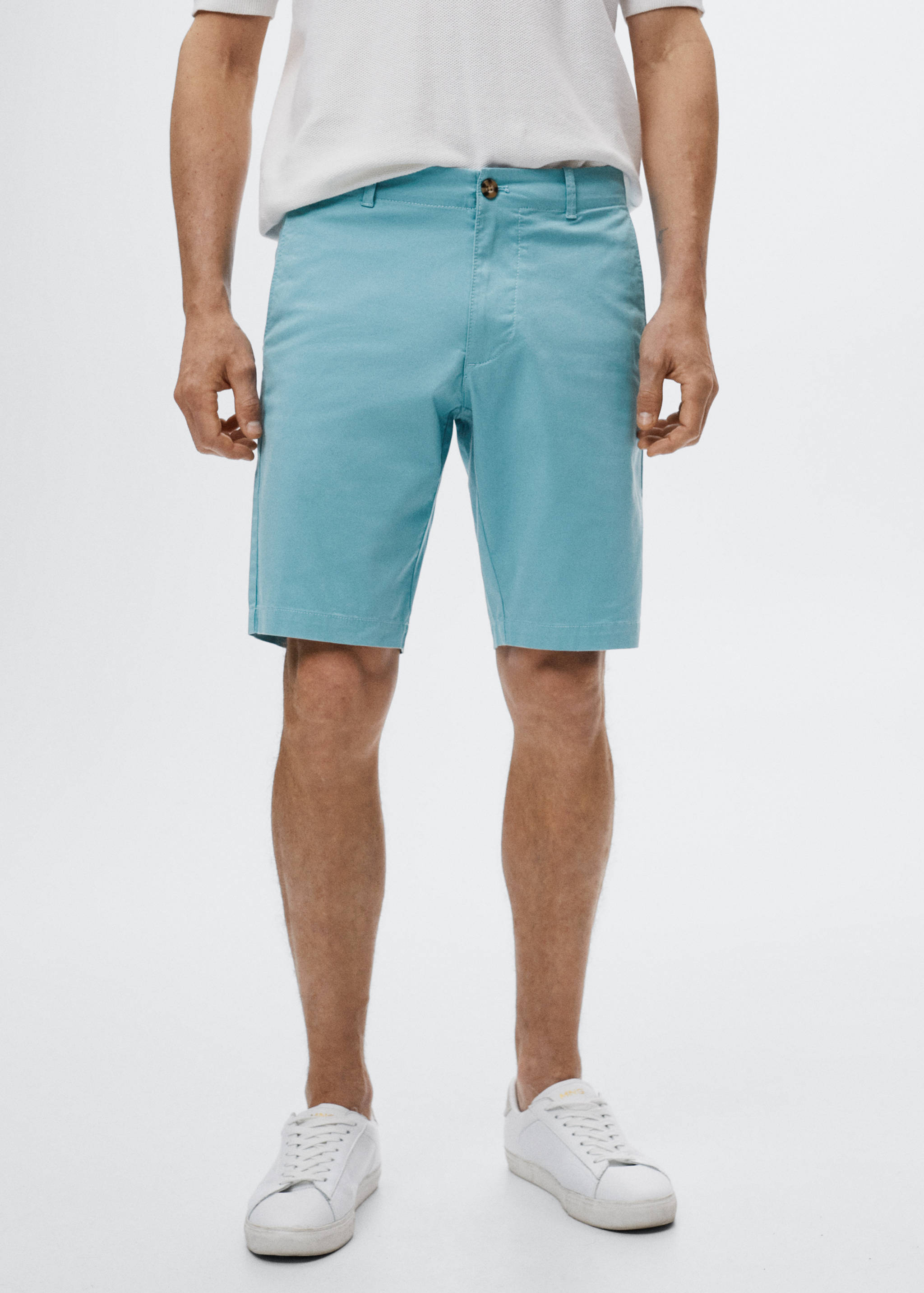 Bermuda slim-fit chino coton - Plan moyen