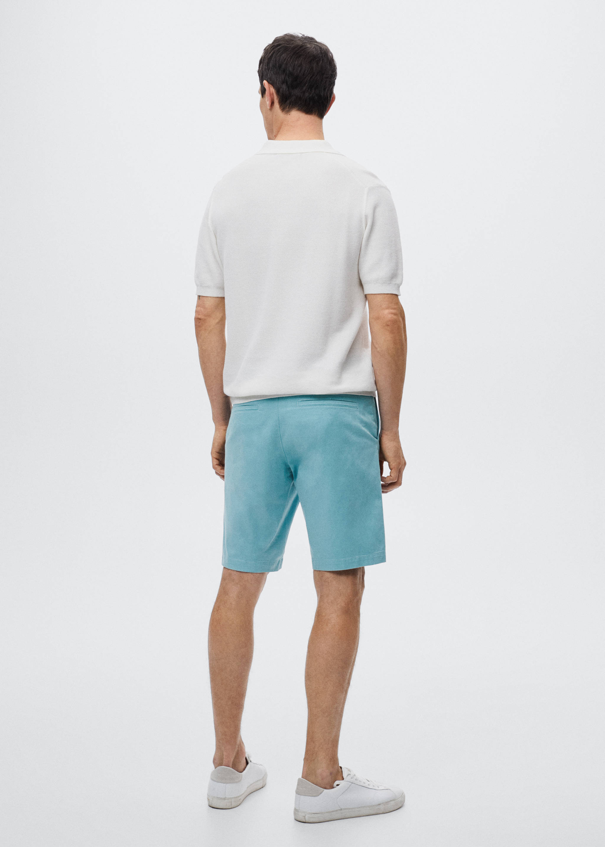 Bermuda slim-fit chino coton - Verso de l’article