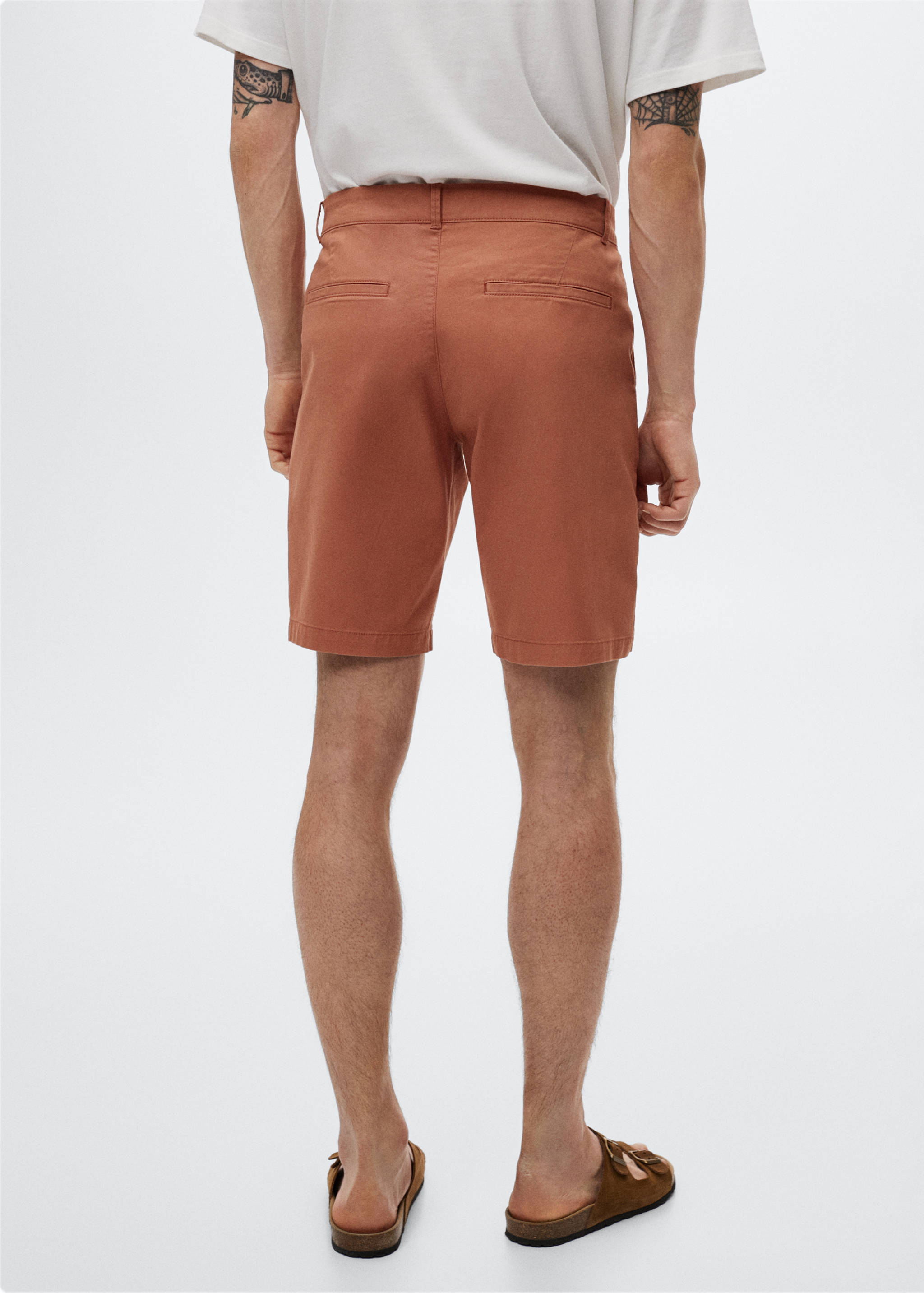 Bermuda slim-fit chino coton - Verso de l’article