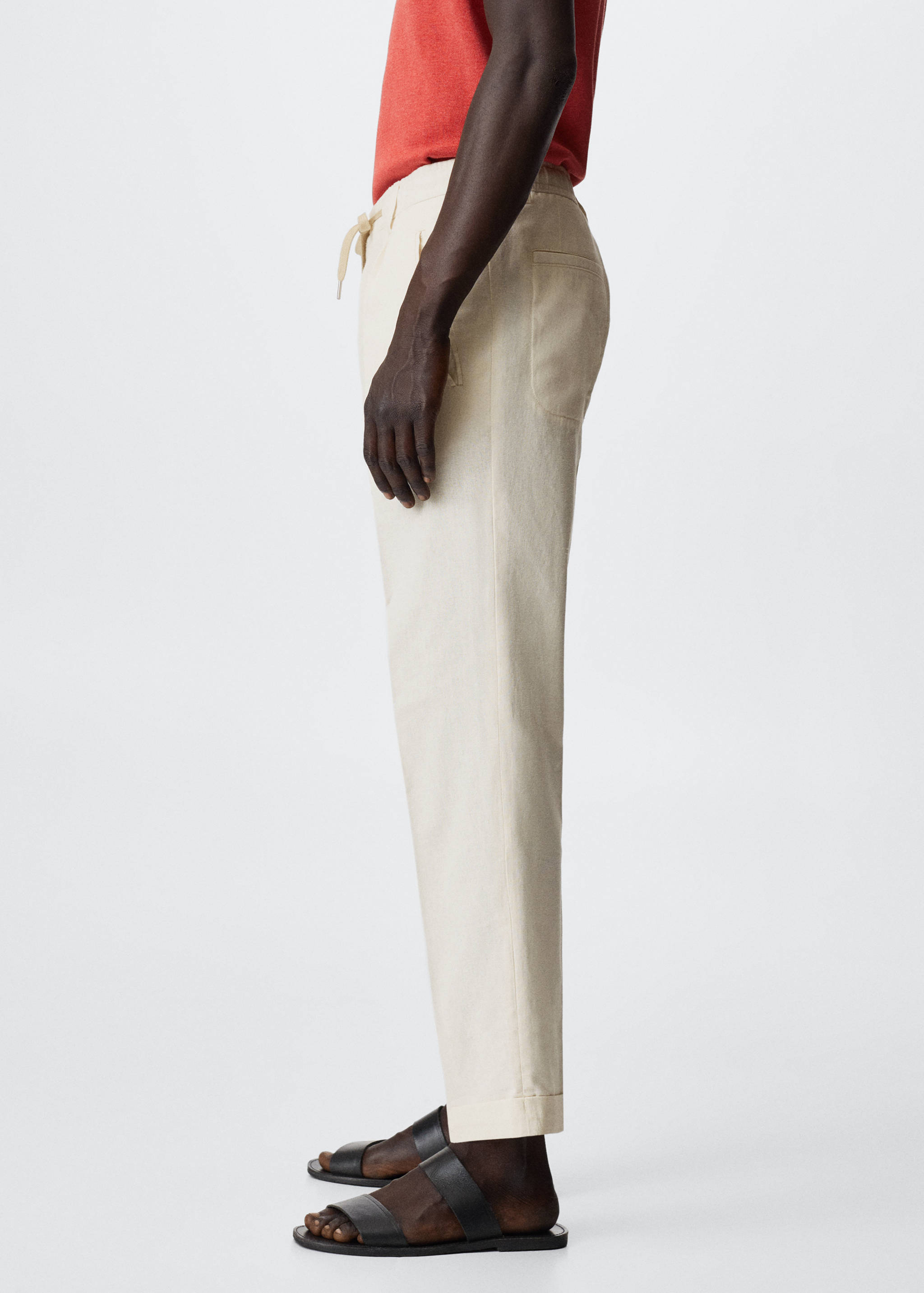 Lněné kalhoty relax fit - Detail zboží 2