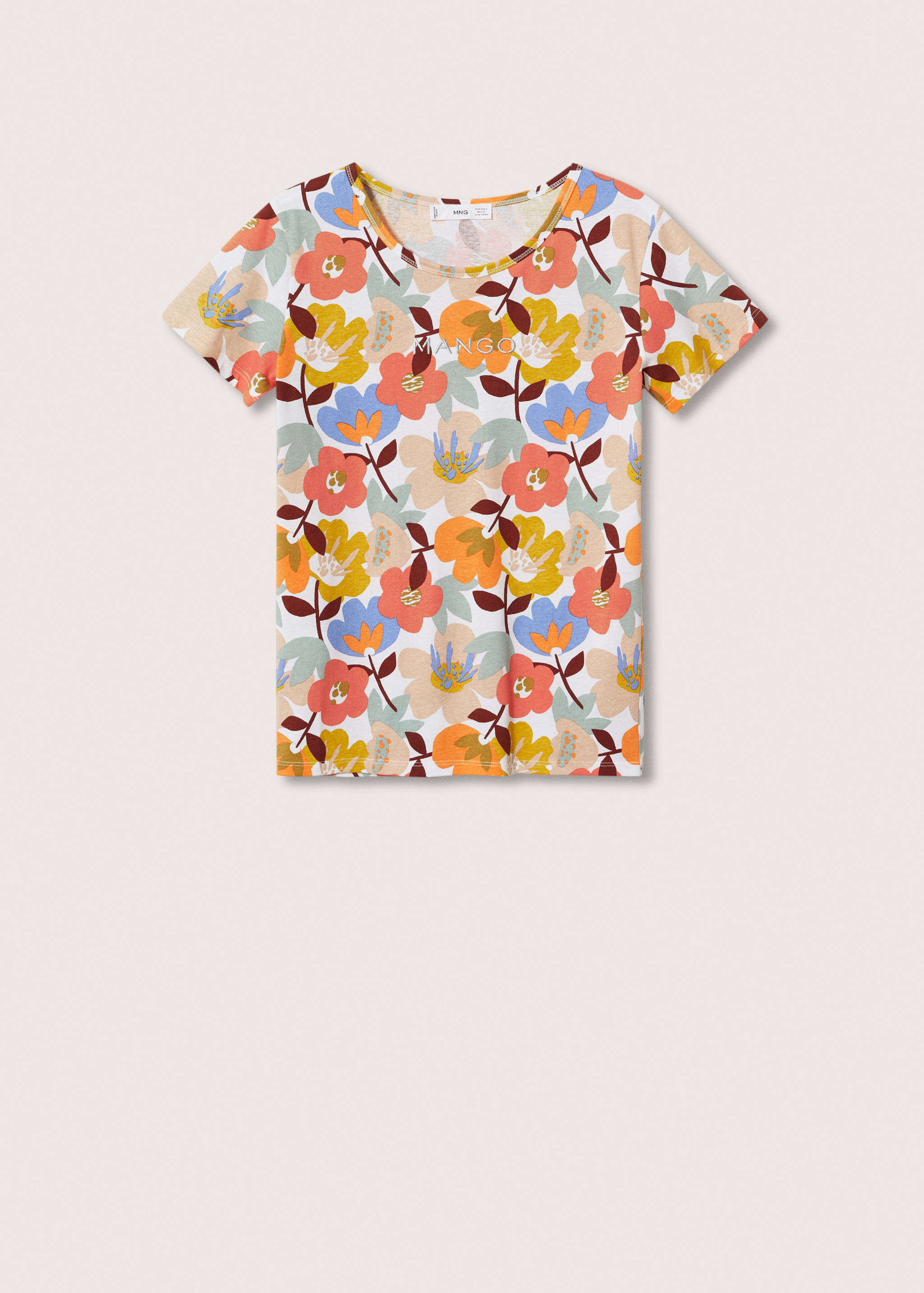 T-shirt imprimé logo brodé - Article sans modèle