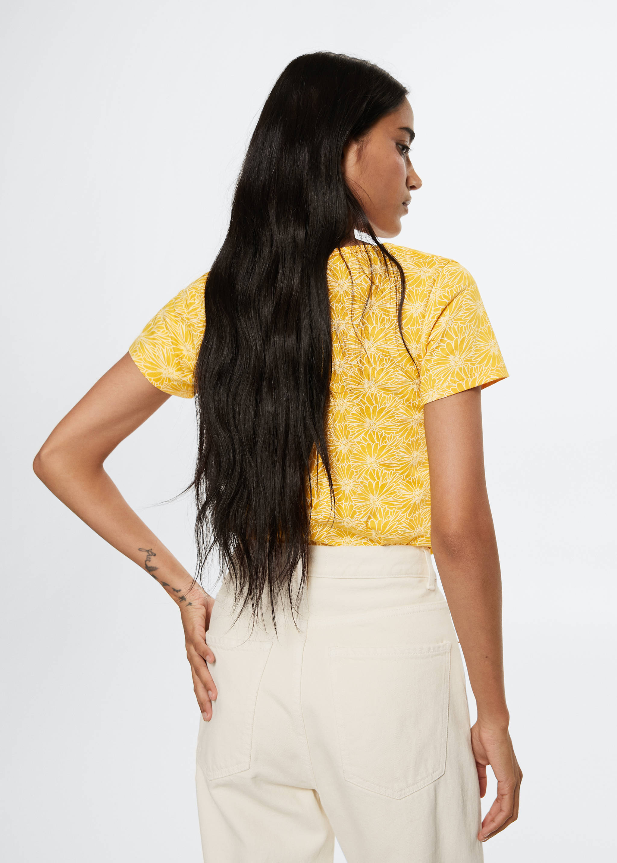 T-shirt imprimé logo brodé - Verso de l’article