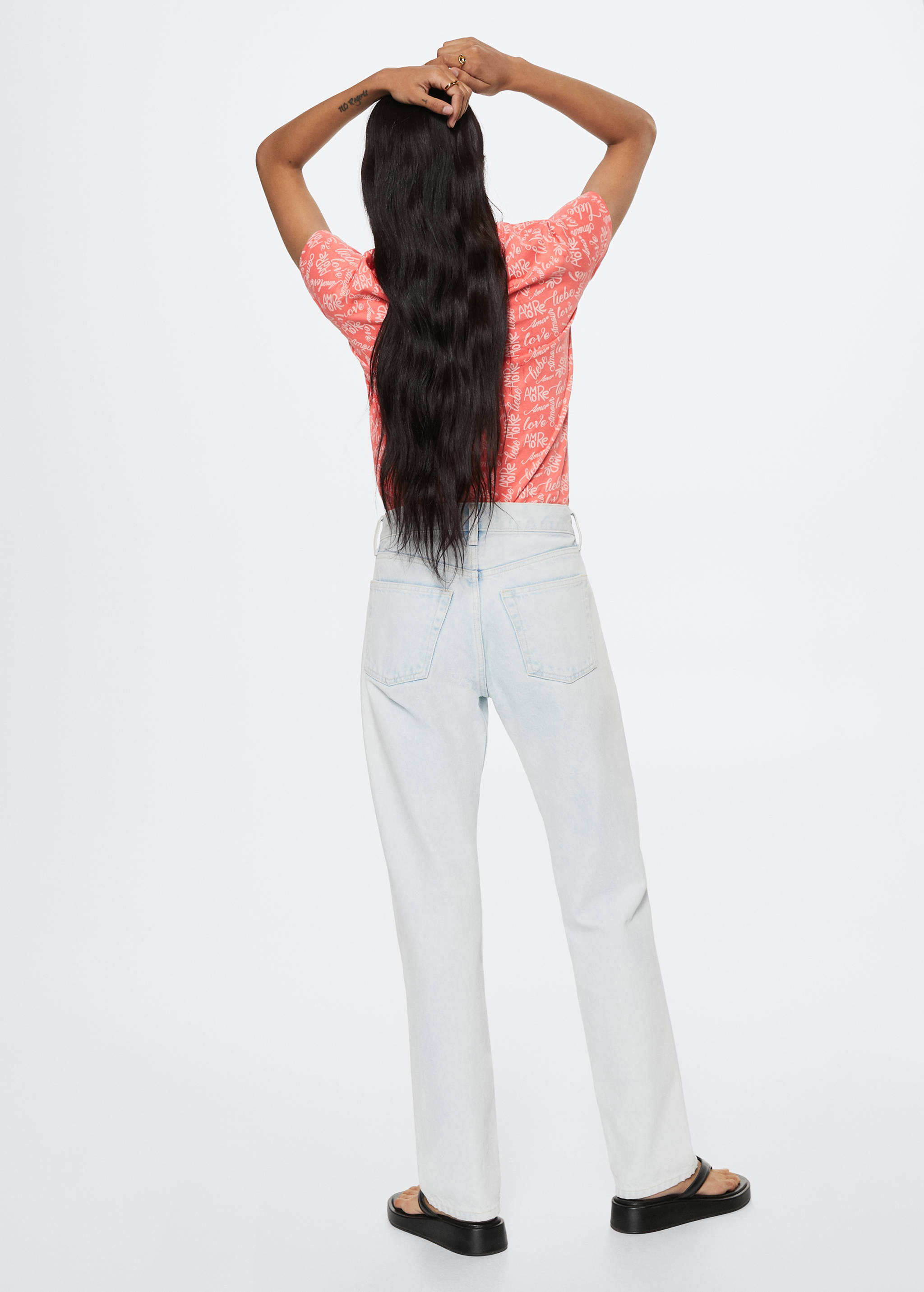 T-shirt imprimé logo brodé - Verso de l’article