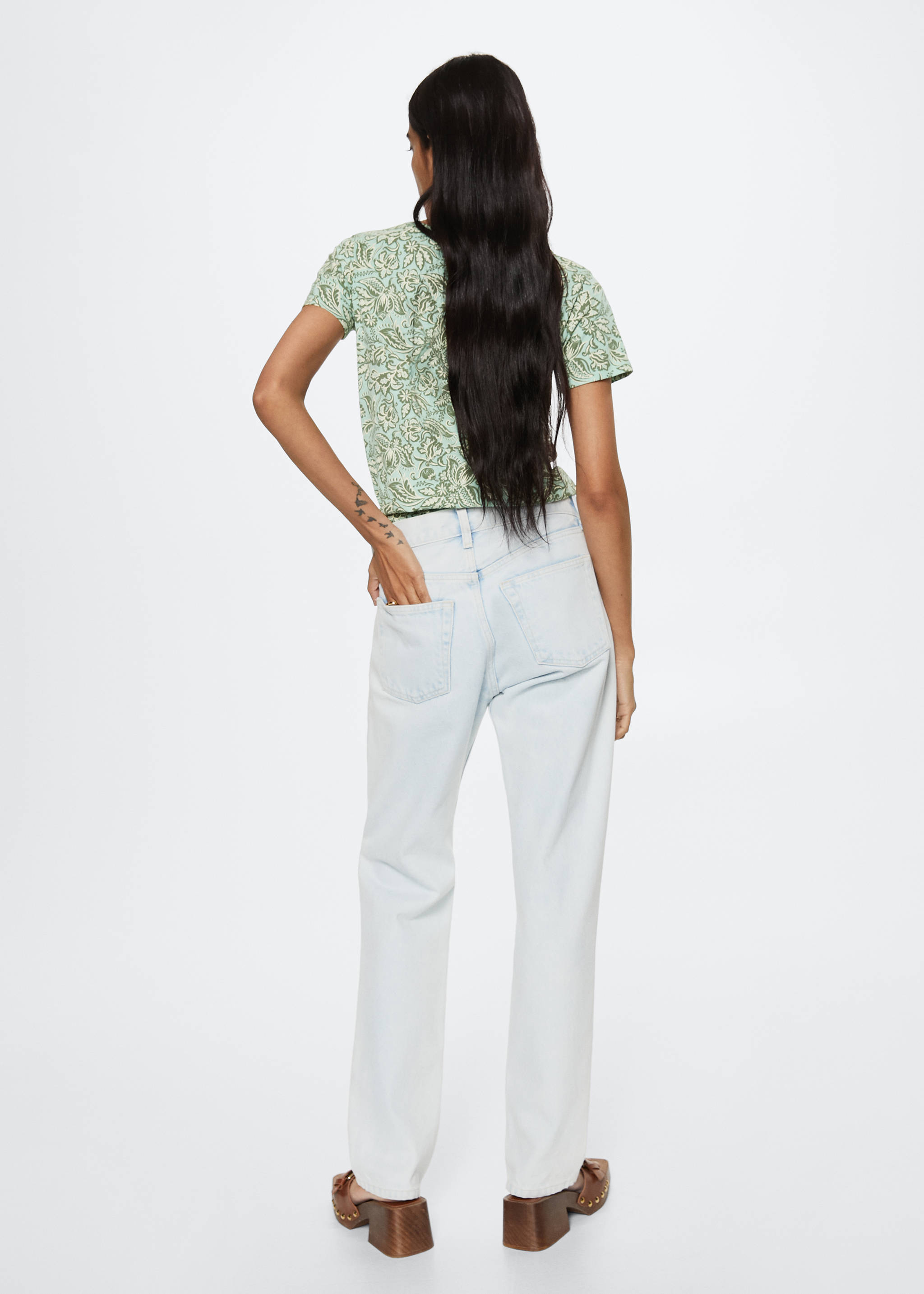 T-shirt imprimé logo brodé - Verso de l’article