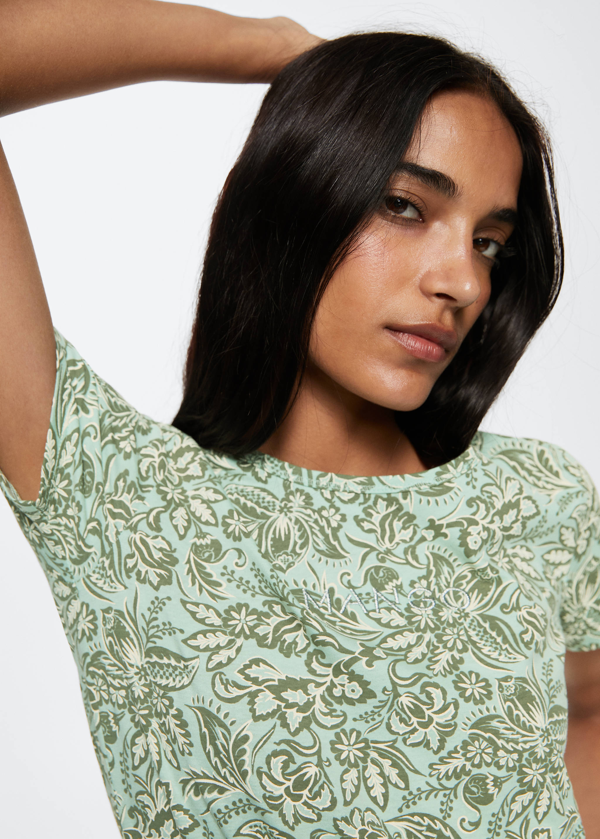 T-shirt imprimé logo brodé - Détail de l'article 1